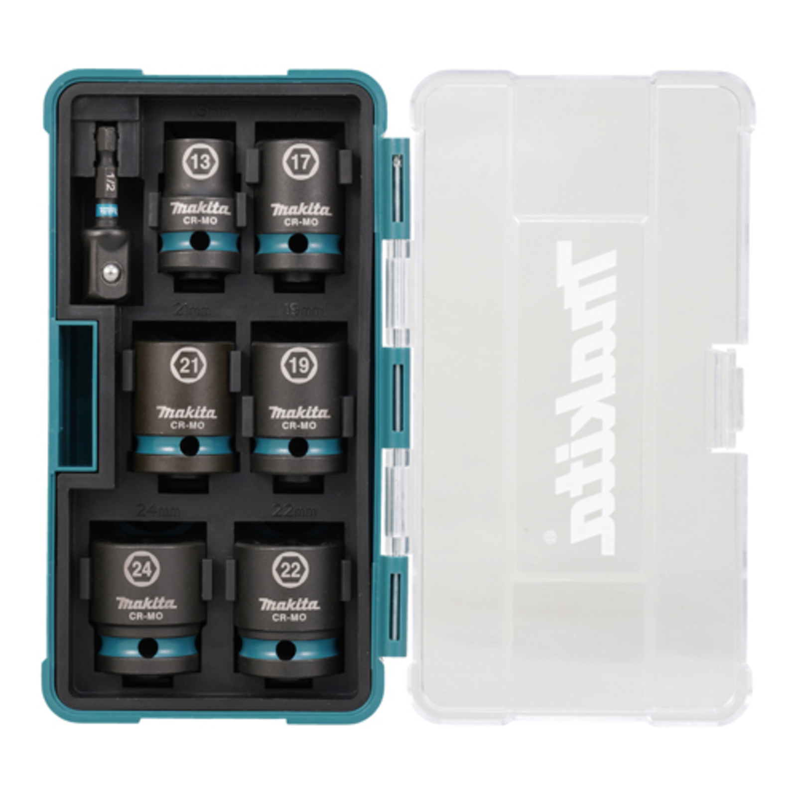 Makita E-16592 Socket Set Black Turquoise 1 Head/heads 1/2 Inch Metric 13.1