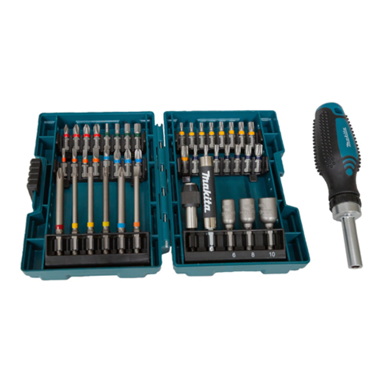 Makita E-25096 Bit Set with Ratchet Handle 44 Pcs