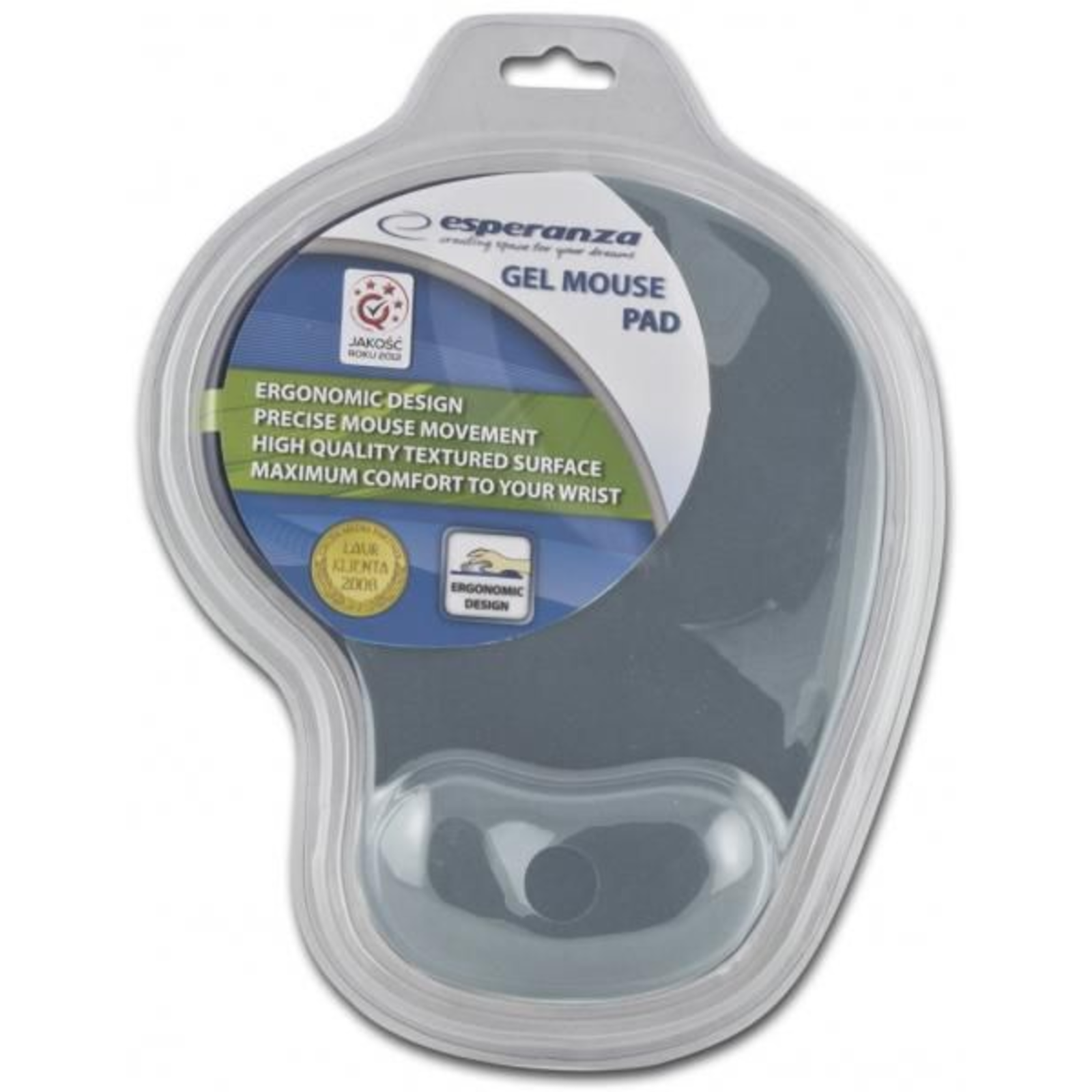 Esperanza EA137 Mouse Pad with Gel Wrist Rest (grey)
