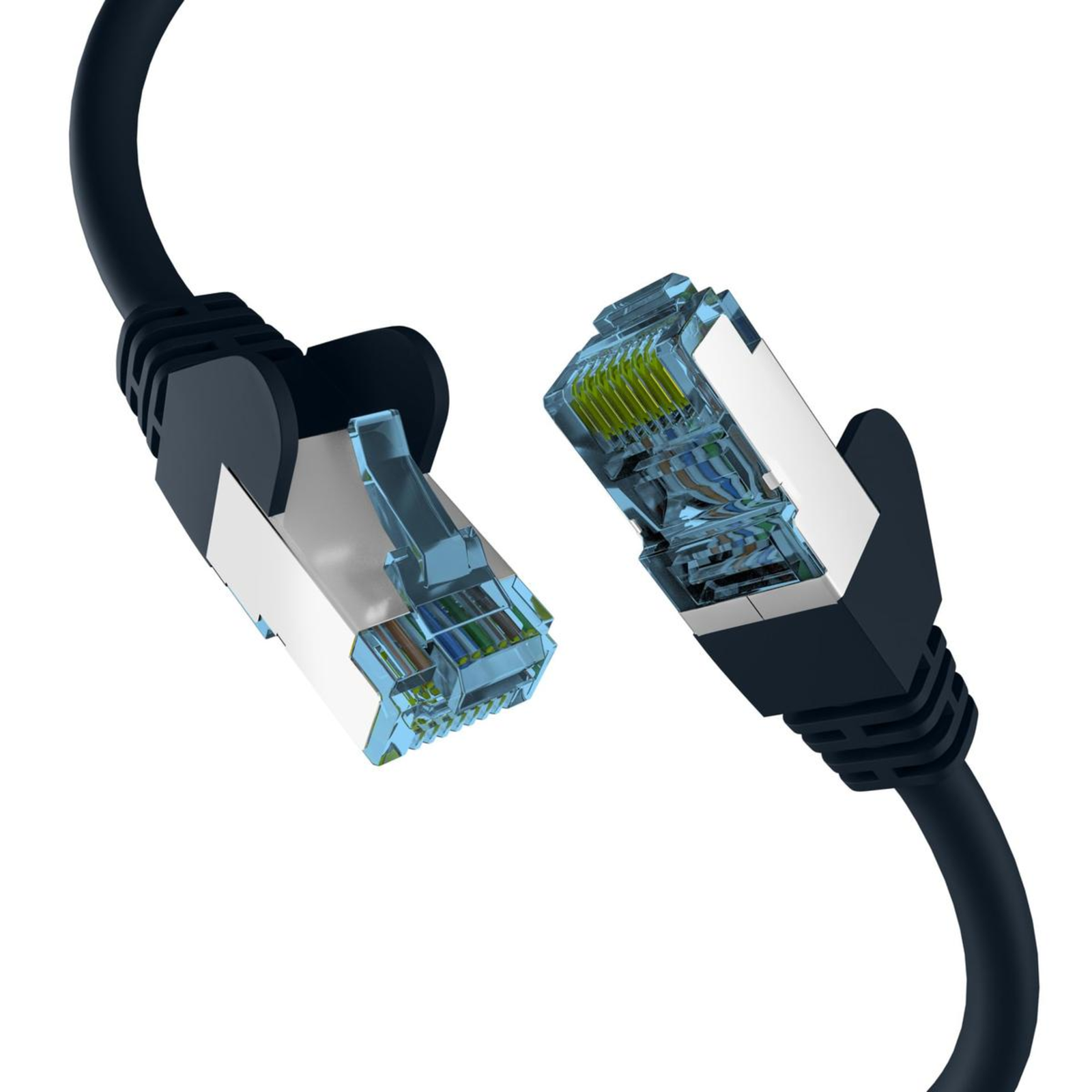 EFB Elektronik RJ45 Patch Cable with CAT7 RAW Cable BLACK 30m
