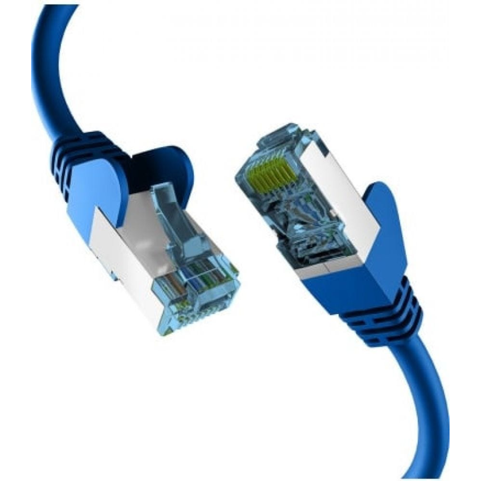 EFB Elektronik RJ45 Patch Cable with CAT7 Raw Cable BLUE 0.25m Network CAT 7 Cable/RJ45 Plug