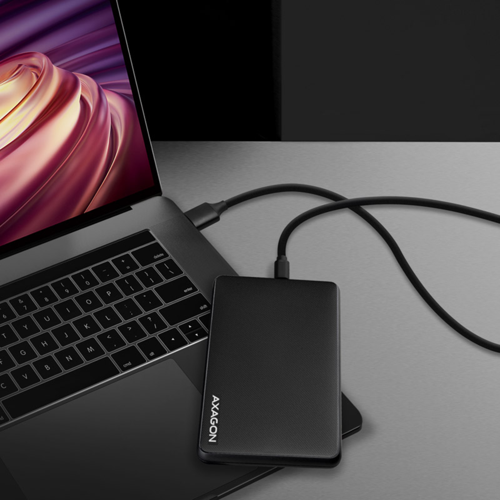 AXAGON EE25-SLC HDD/SSD Enclosure 2.5 Inches Serial ATA III 6 Gbit/s USB Connection Black