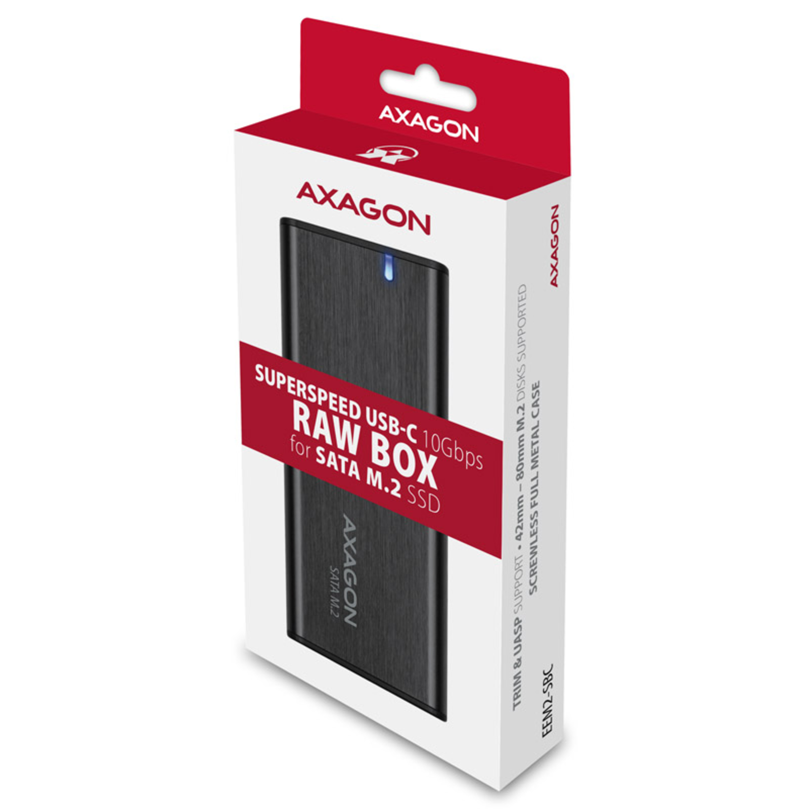Axagon EEM2-SBC RAW BOX External Housing for M.2 SSDs USB-C 3.2 Gen 2 Black