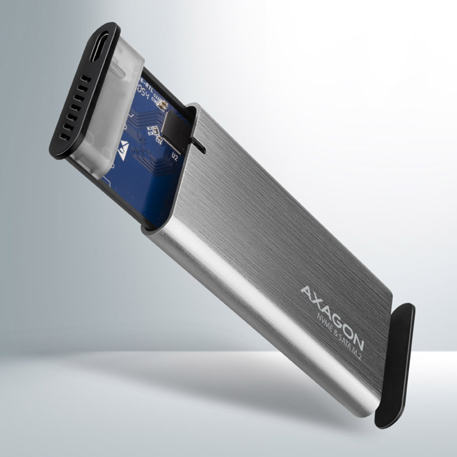 Axagon EEM2-SG2 RAW BOX External Housing for M.2 SSDs USB-C 3.2 Gen 2 Silver
