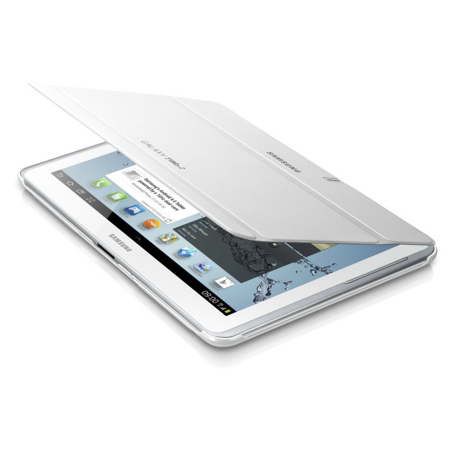 Samsung Book Cover EFC-1H8S for Galaxy Tab 2 Flip Cover for Tablet White 10.1 Inch