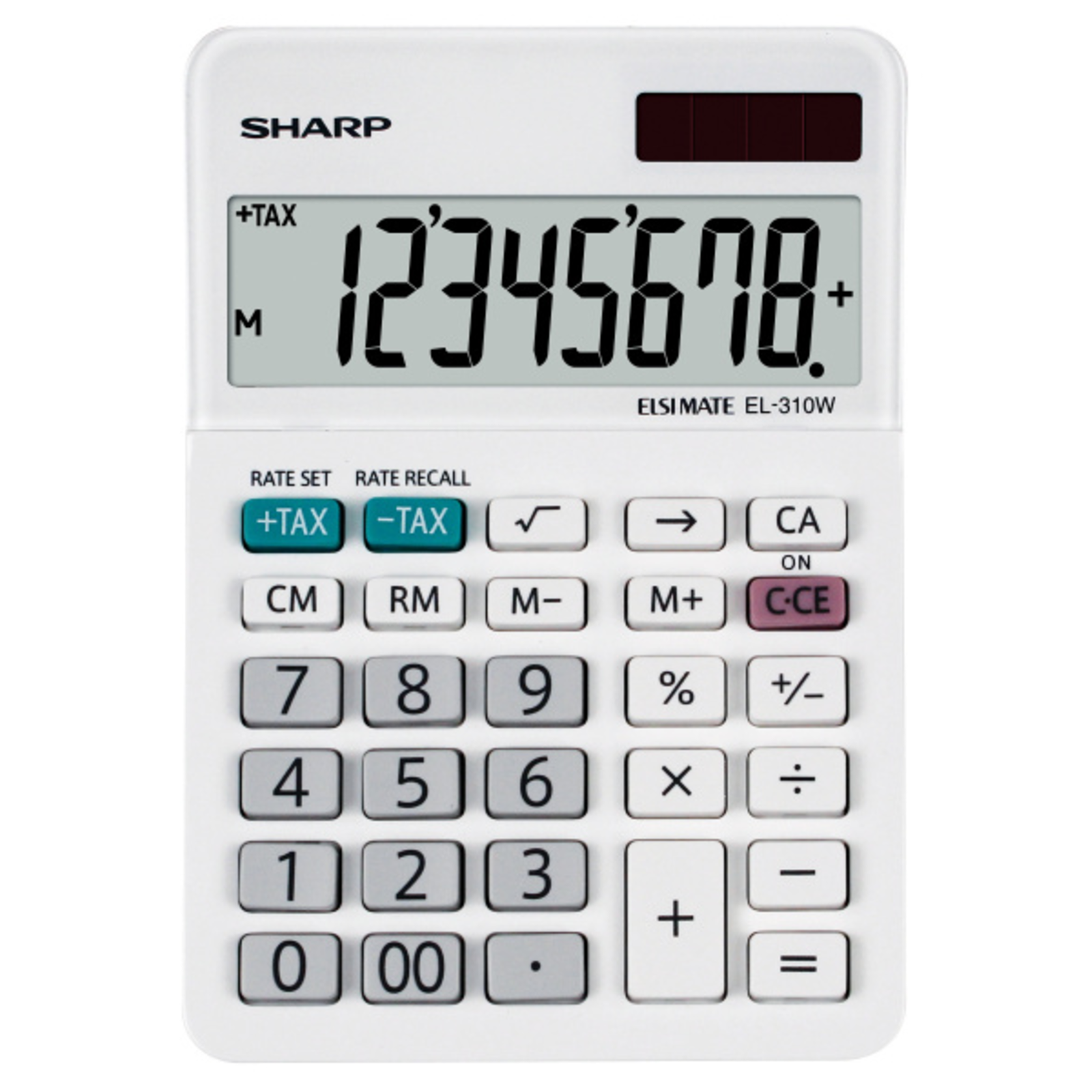 Sharp EL-310W Calculator White Display (digits) 8 Battery-powered Solar-powered