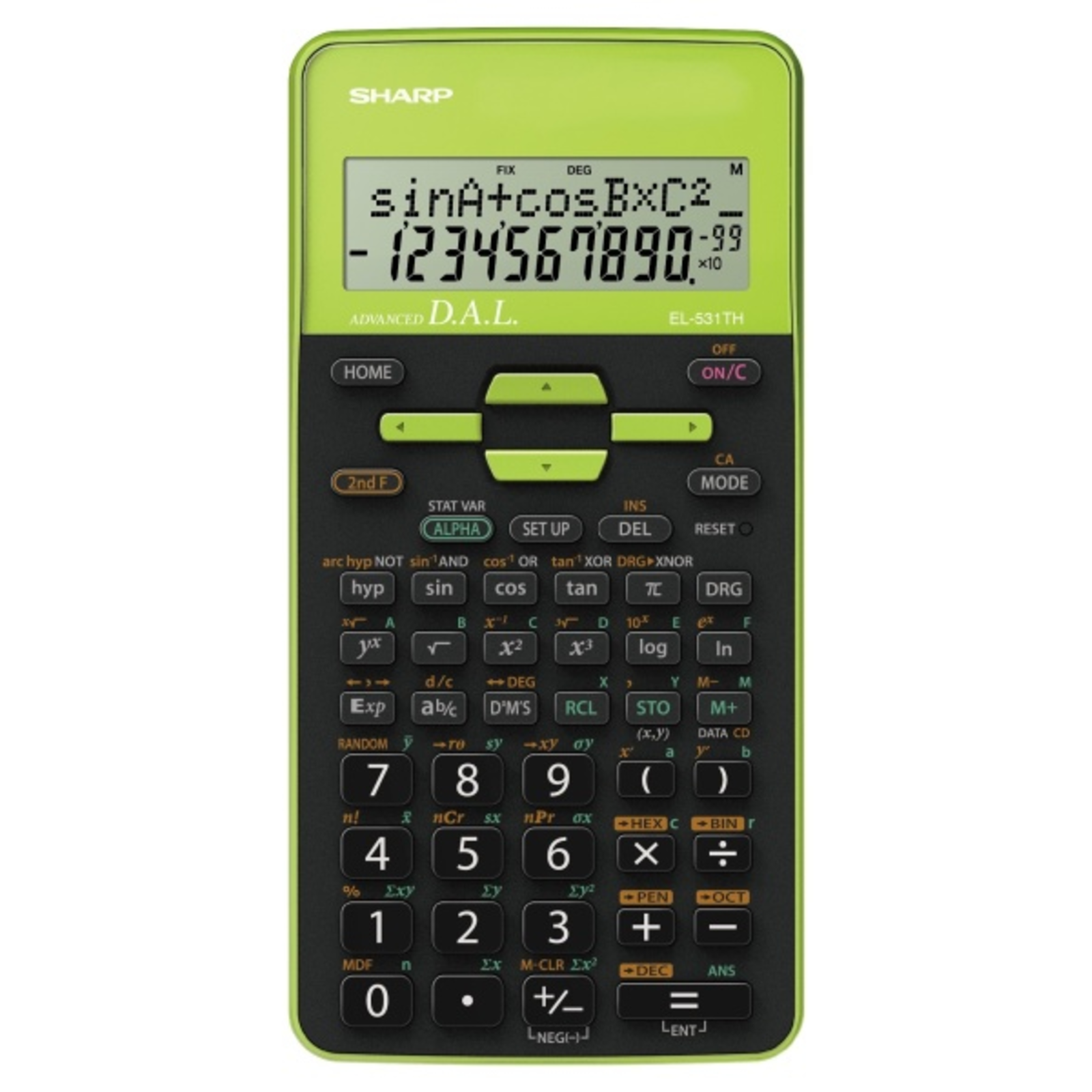 SHARP EL-531TH School Calculator Green