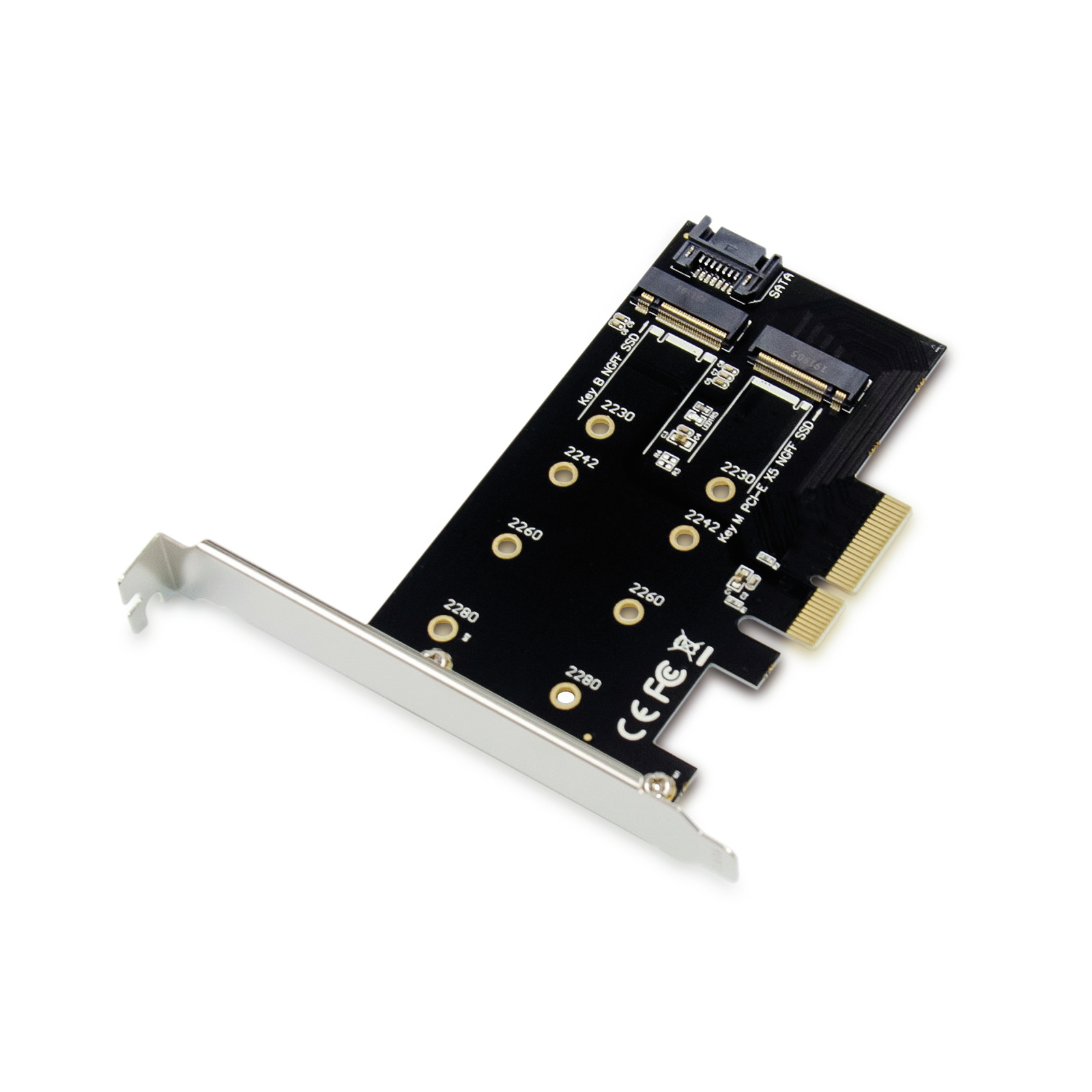 Conceptronic EMRICK 2-in-1 M.2 SSD PCIe Adapter SATA AHCI NVMe PCIe M.2 PCIe 3.0 Passive China