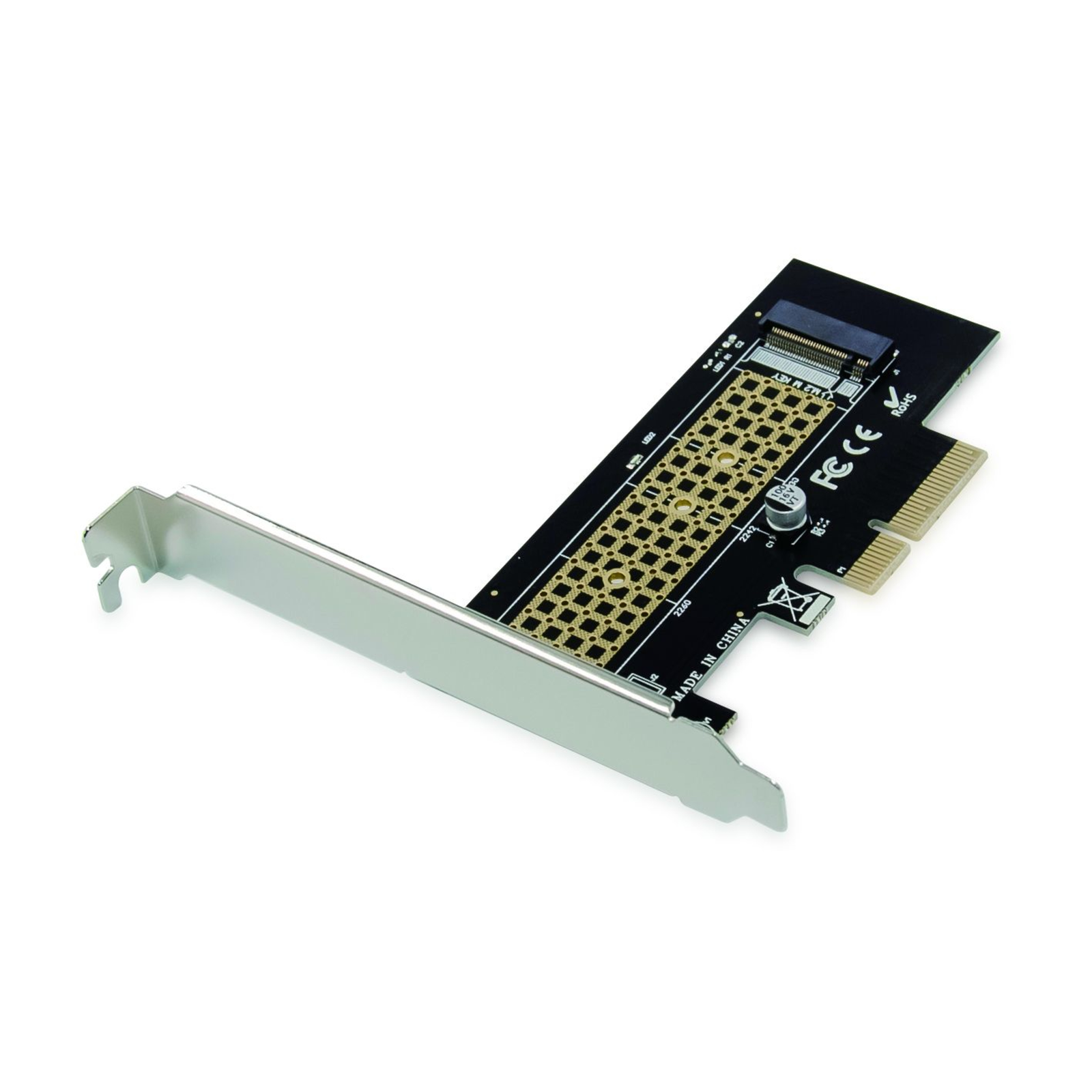 Conceptronic EMRICK M.2 NVMe SSD PCIe Adapter PCIe M.2 PCIe 3.0 Black Stainless Steel Passive China