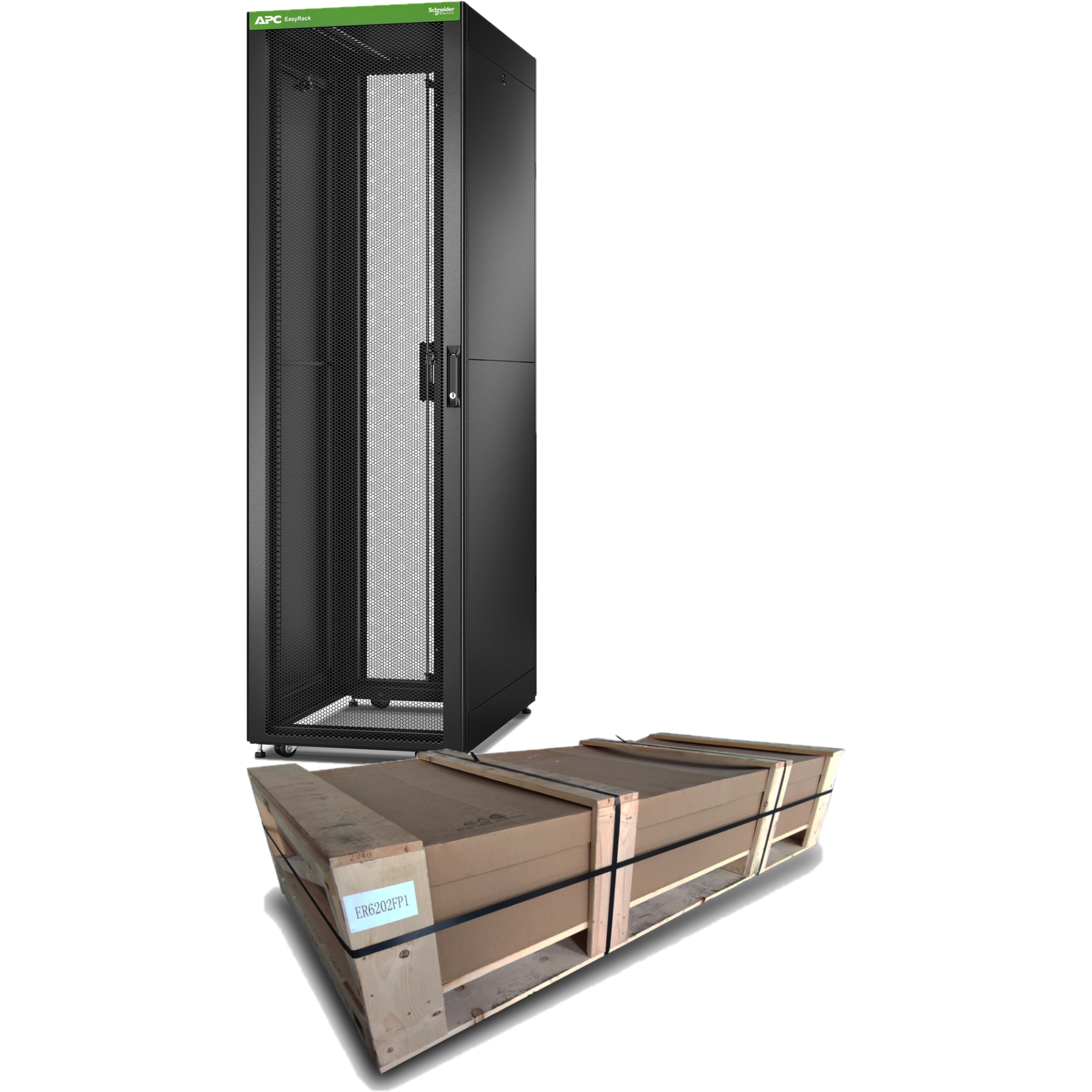 APC Easy Rack Cabinet Vertical Network Cabinet Flatpack Black 42U 48.3cm 19 Inch