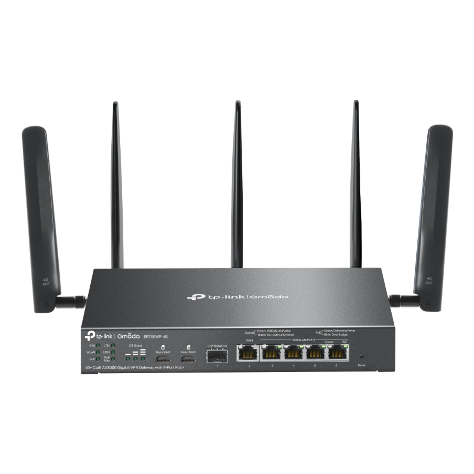 TP-Link Omada ER706WP-4G Cat6 AX3000 Gigabit VPN Gateway 4 Port PoE