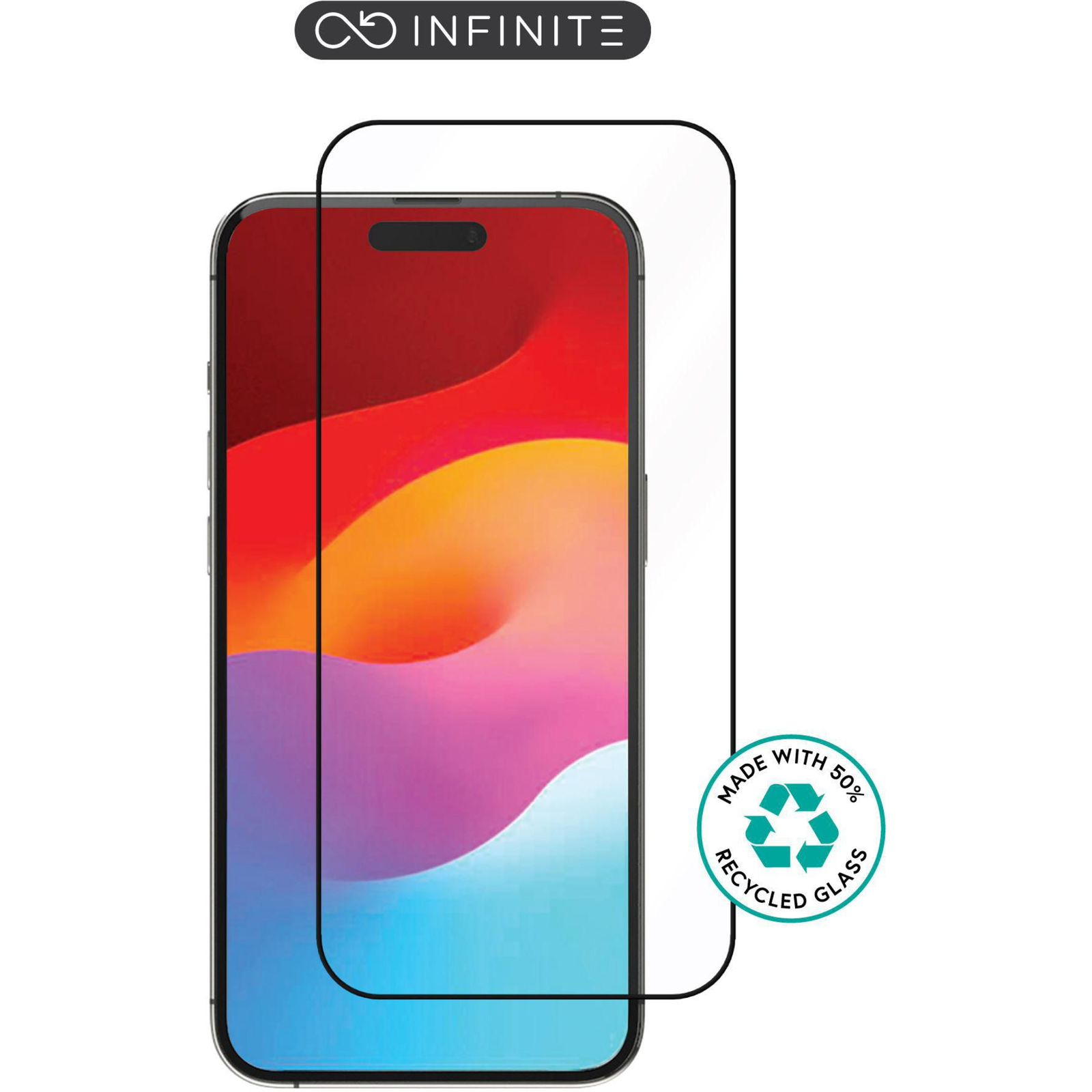 eStuff INFINITE Apple IPhone 15 Black Full Cover Titan