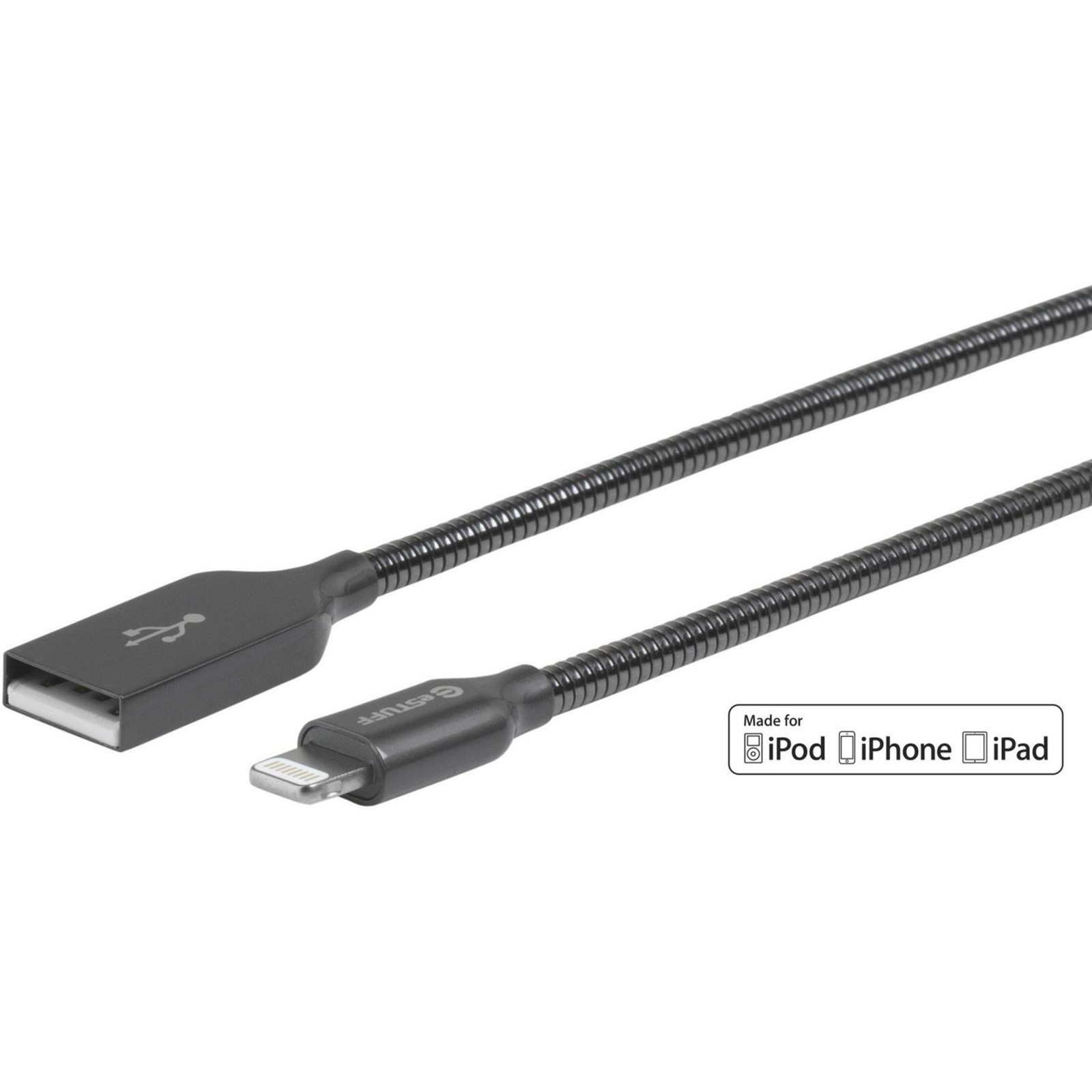 eStuff Lightning Cable MFI 1,5m Steel 8Pin Lightning USB A Male
