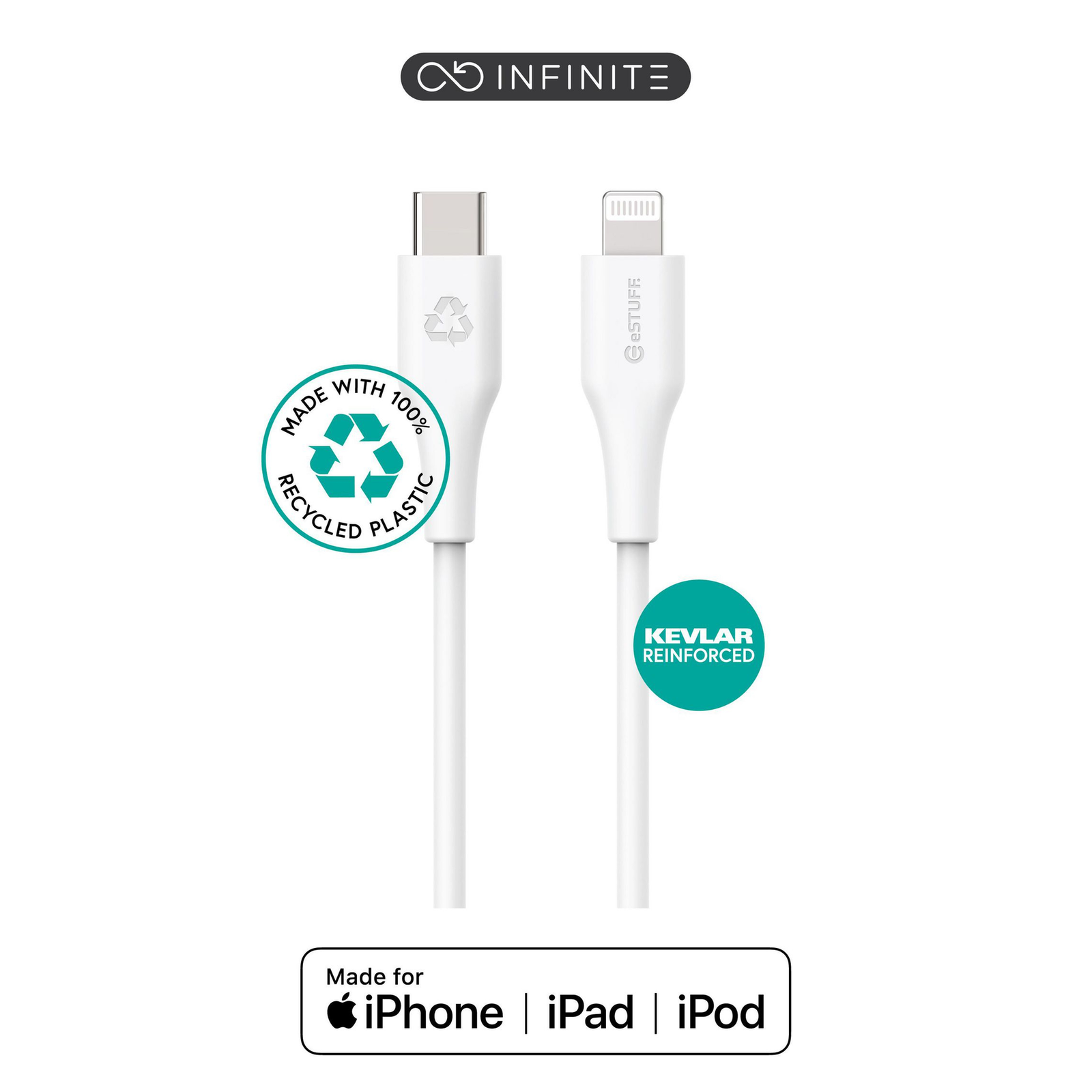 eStuff INFINITE Super Soft 100 Recycled TPE USB-C to