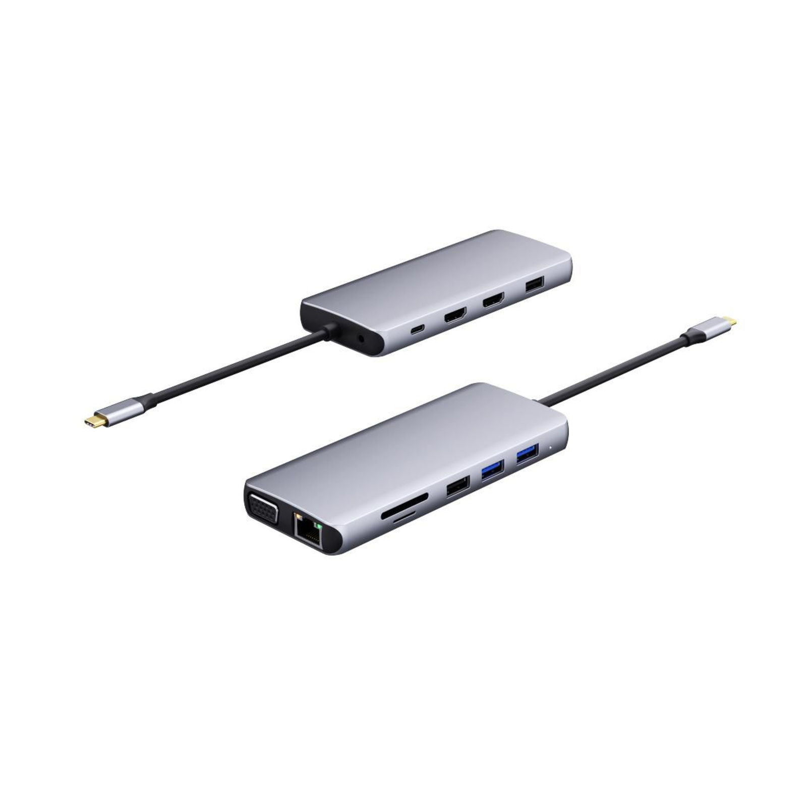 eStuff USB-C 12-in-1 Mobile Hub USB 3.2 Gen 1 (3.1 Gen 1)