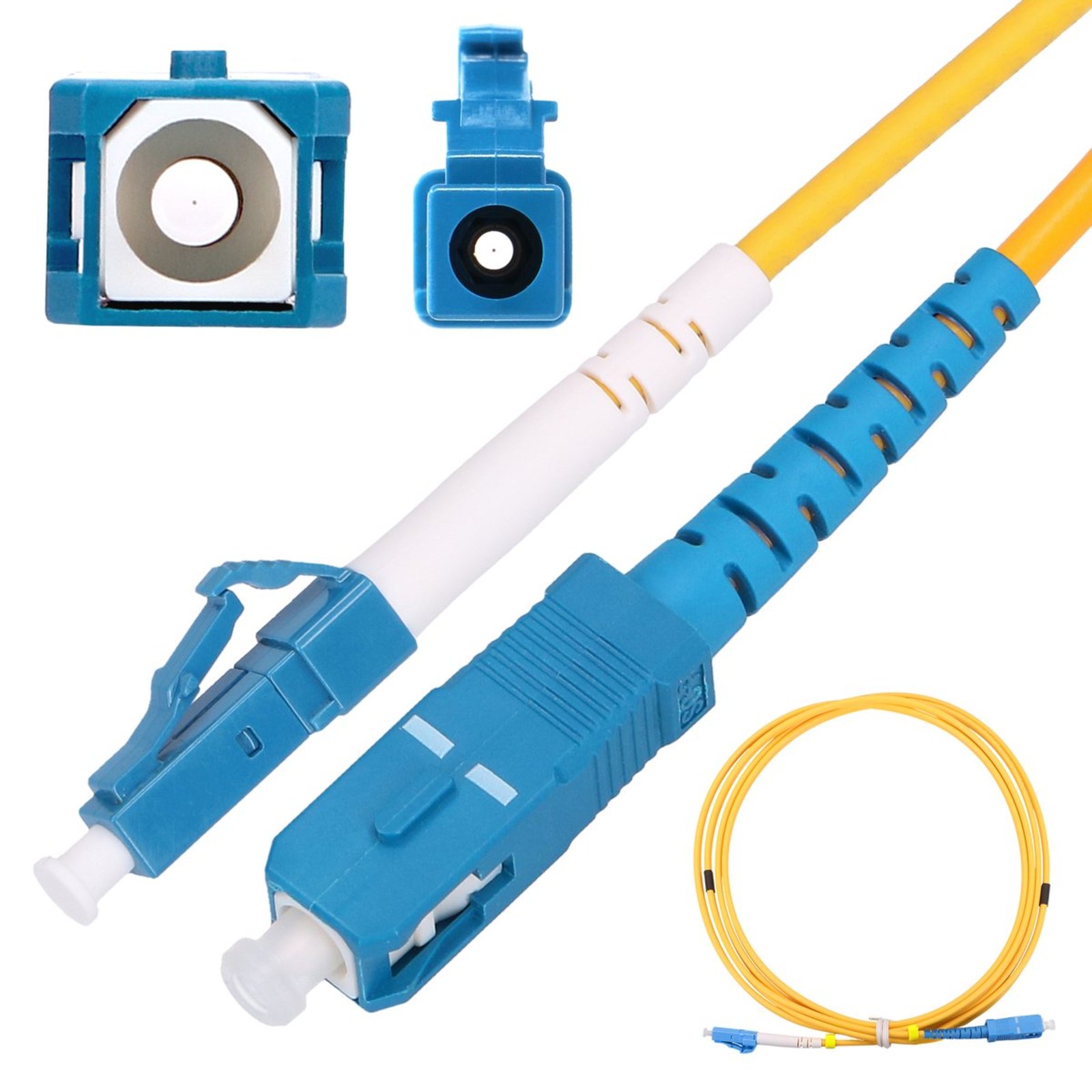 Extralink Patch Cable LC/UPC-SC/UPC Single Mode Simplex G652D 3mm 1m 1 M FTTH G.652D LC SC
