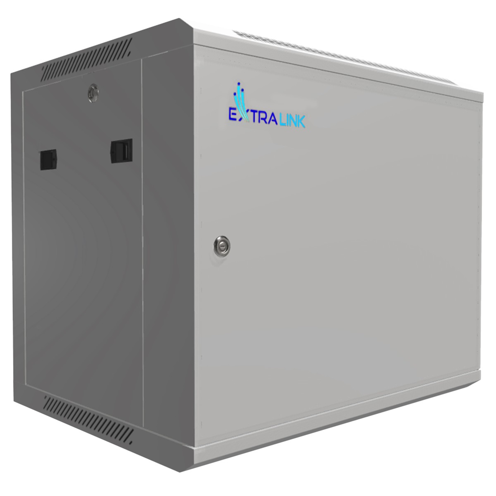 Extralink 9U 600x450 Grey Metal Door Rack Cabinet