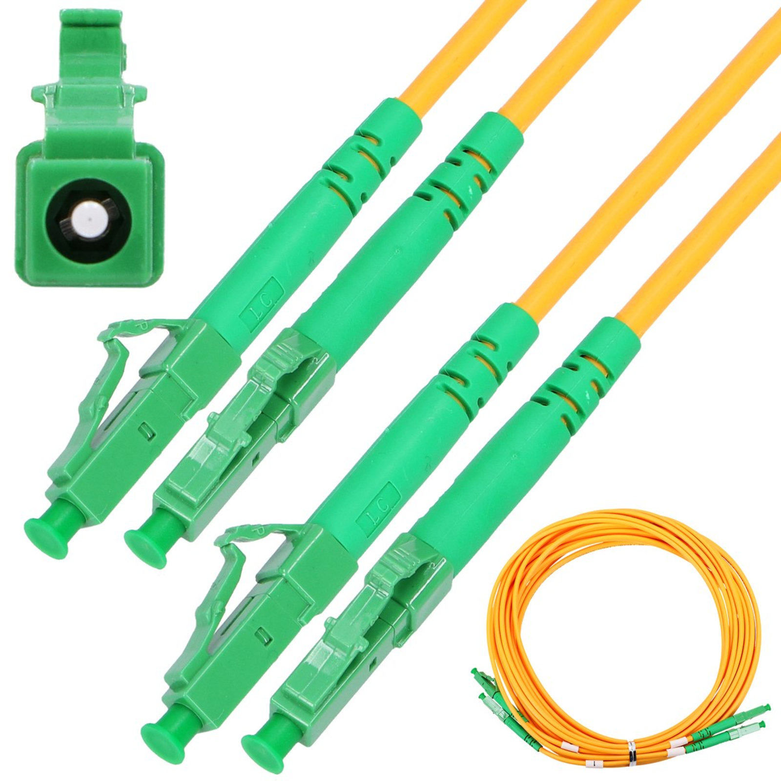 Extralink LC/APC-LC/APC Patch Cord Single Mode Duplex 9/125um G657A 3m