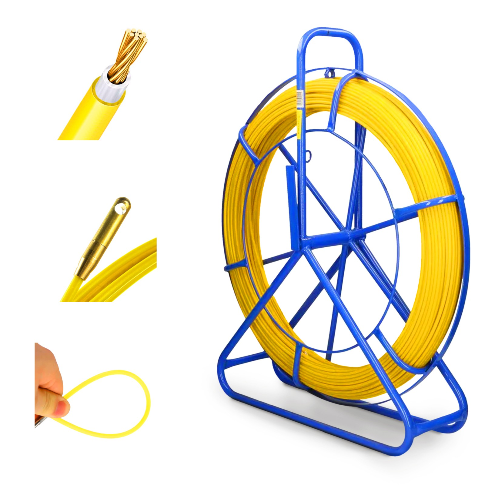 Extralink Pilot 6 Mm 150 M Cable Pulling Rod Glass Fibre FRP D. 6 Mm L. 150 M Yellow