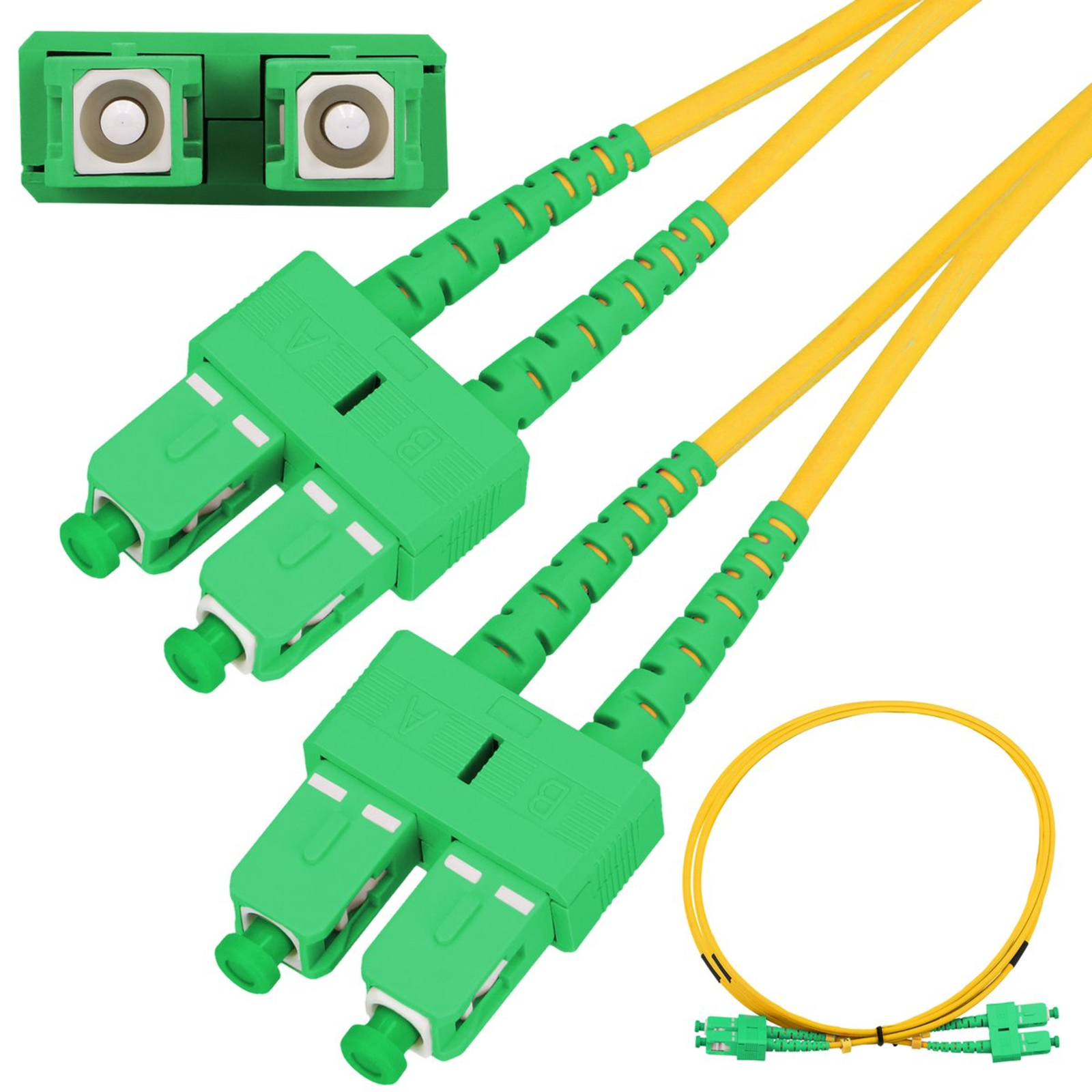 Extralink SC/APC-SC/APC Patch Cord Single Mode Duplex G.657A1 3 Mm 5 M