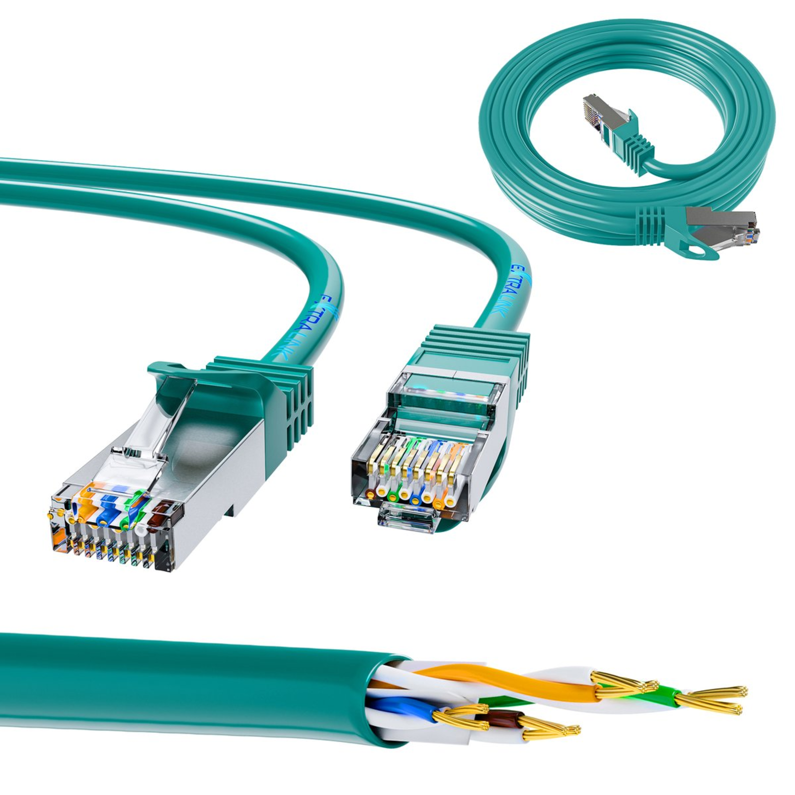 Extralink Cat.6 FTP LAN Patch Cable Copper Twisted Pair Cable Cable Network