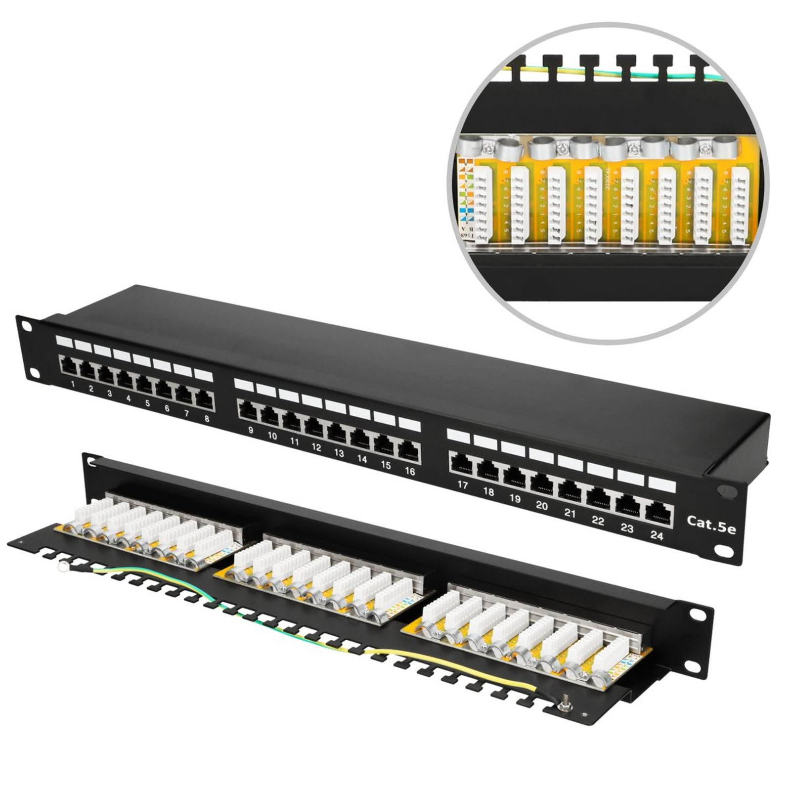 Extralink Patchpanel 24 Ports CAT5E FTP V2