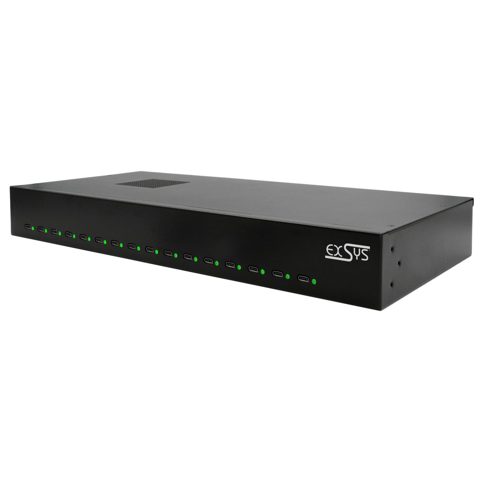 Exsys Charging Station 16-Port High Power 480W 16xUSB-C,PD 30W,QC 3.0