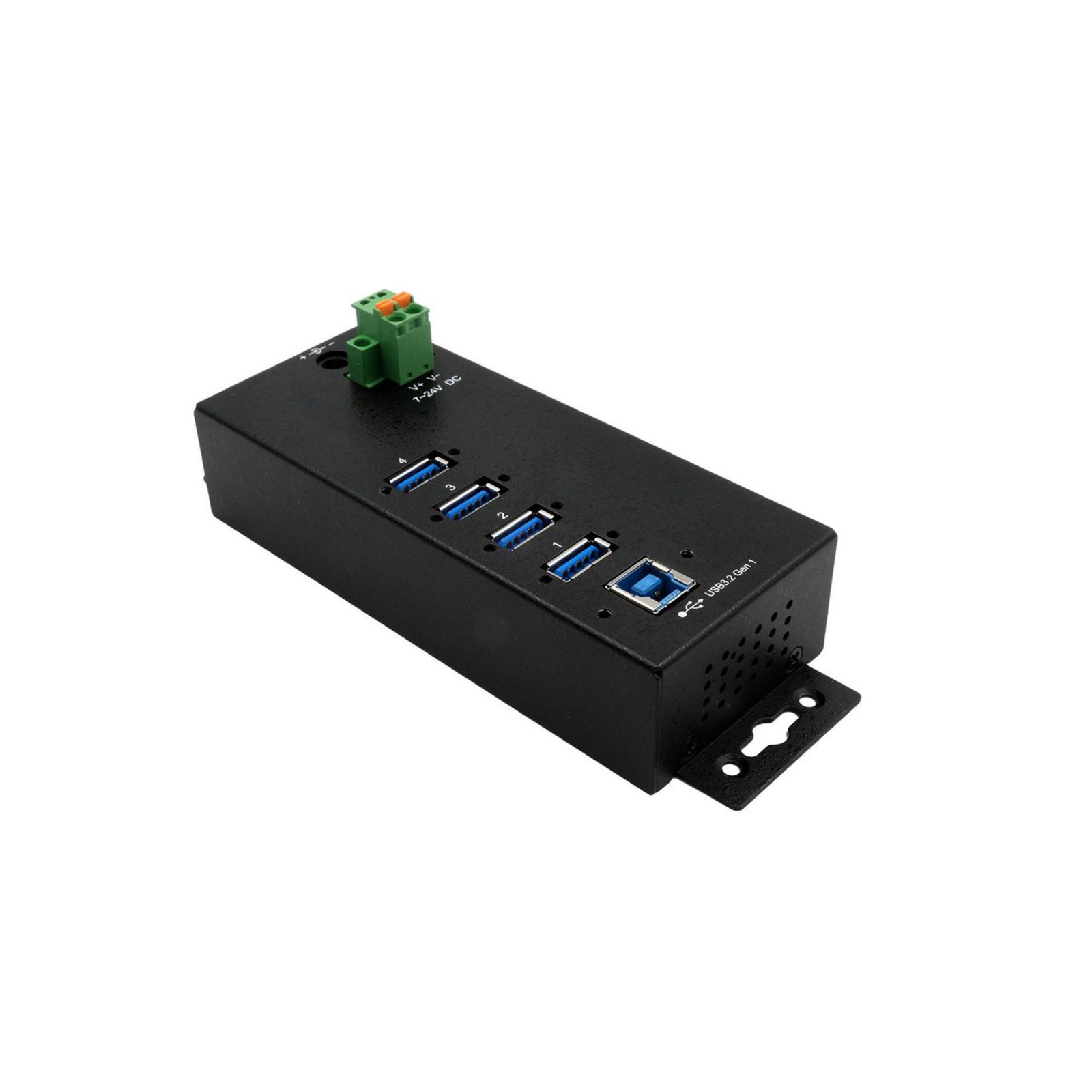 Exsys USB 3.2 Gen 1 HUB 4-Port External Incl.USB Cable+Din-Rail-Kit,1.5A