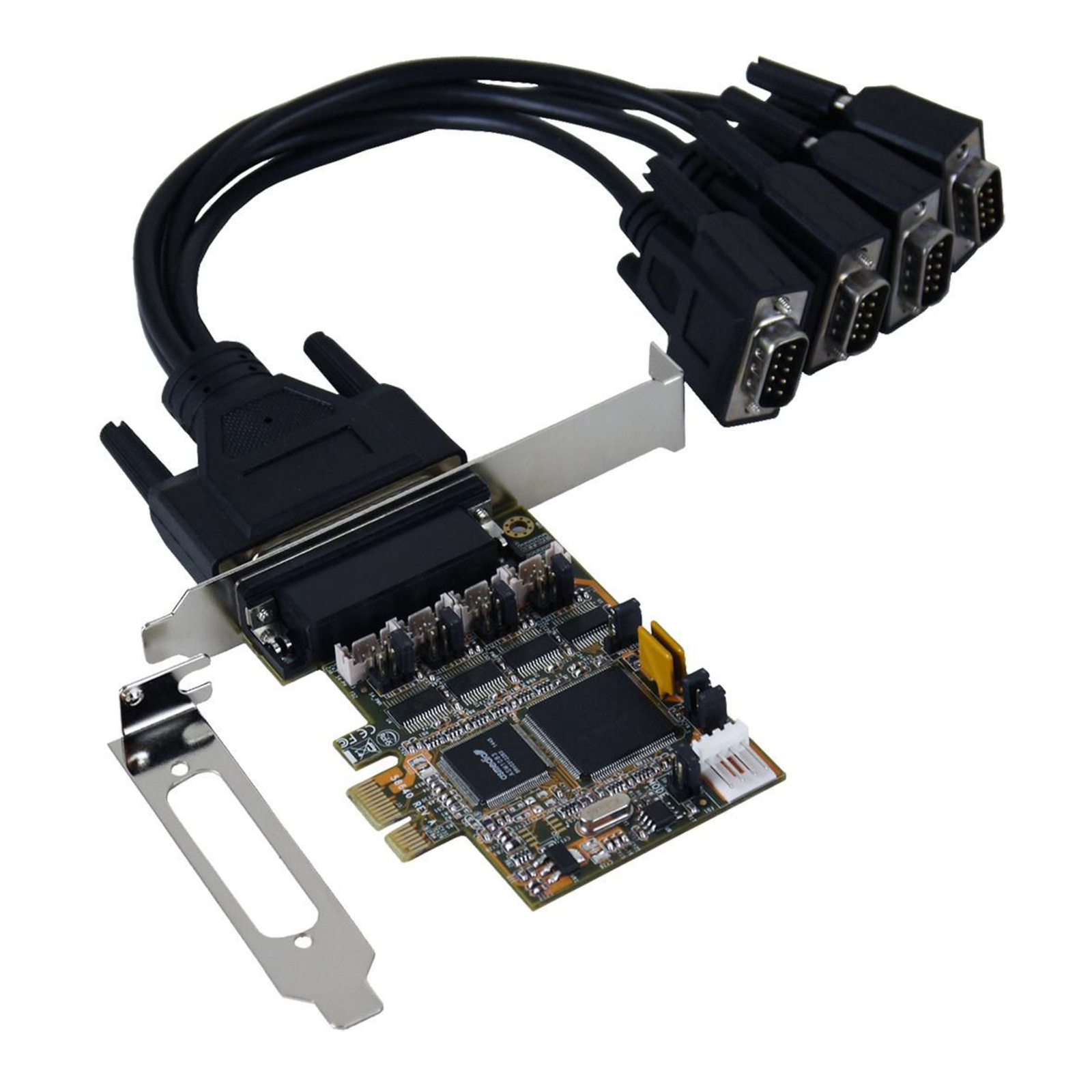 Exsys IO PCIe 4x Serial DB9 EX-44384 LP+++ Incl. Low-profile Slot Bracket