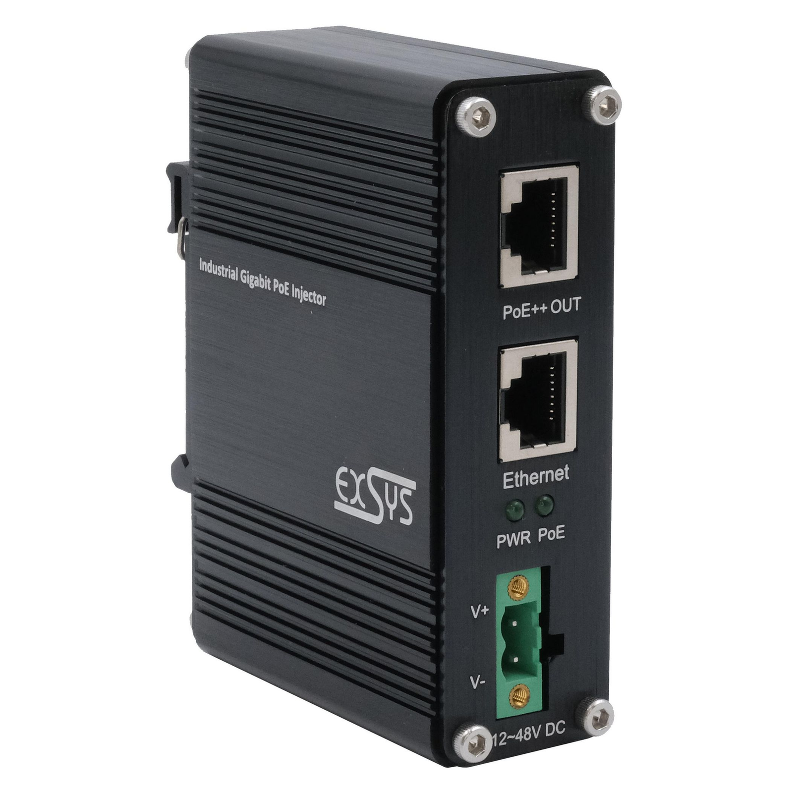 Exsys PoE++ Gigabit Injector 90W -40C to +80C Gigabit Ethernet 10,1000,100 Mbit/