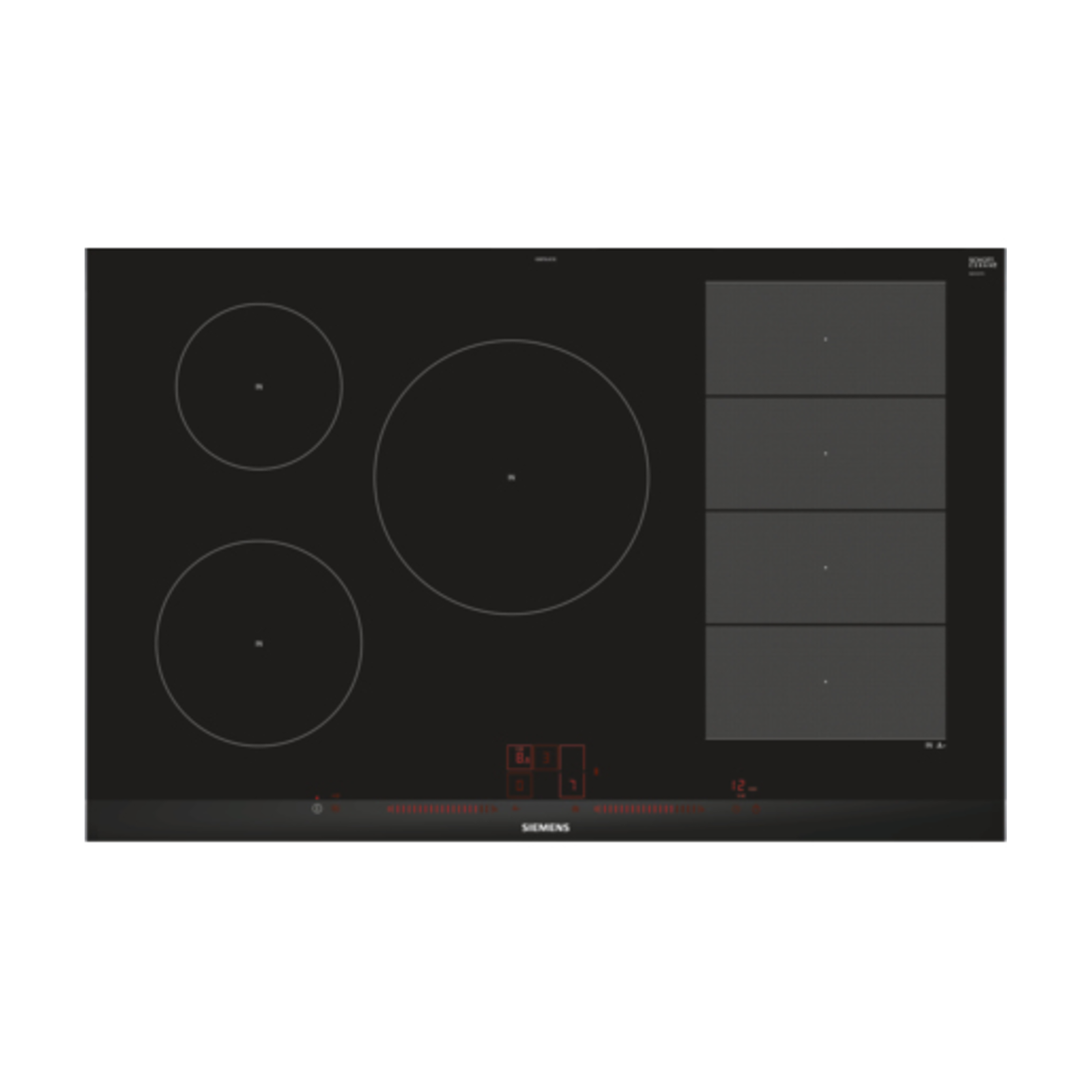 Siemens EX875LVC1E IQ700 Self-contained Hob Black/aluminium Home Connect
