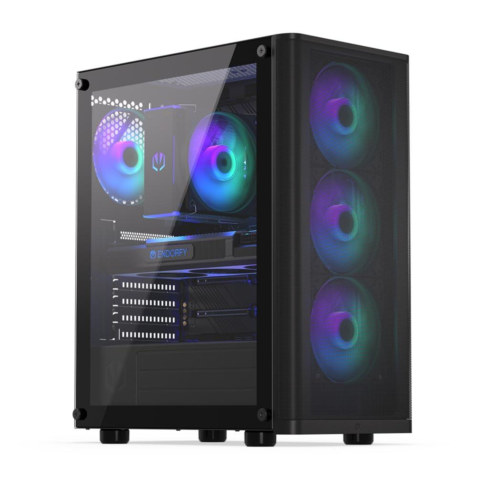 Endorfy Ventum 200 ARGB Black Tempered Glass Side Panel