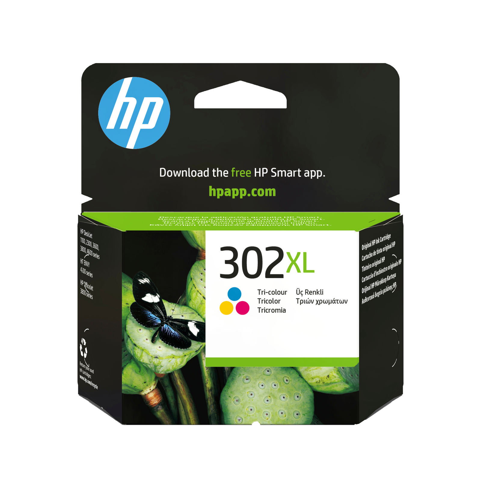 HPI 302XL Color cyan magenta Yellow 300 Pages Ink F6U67AE