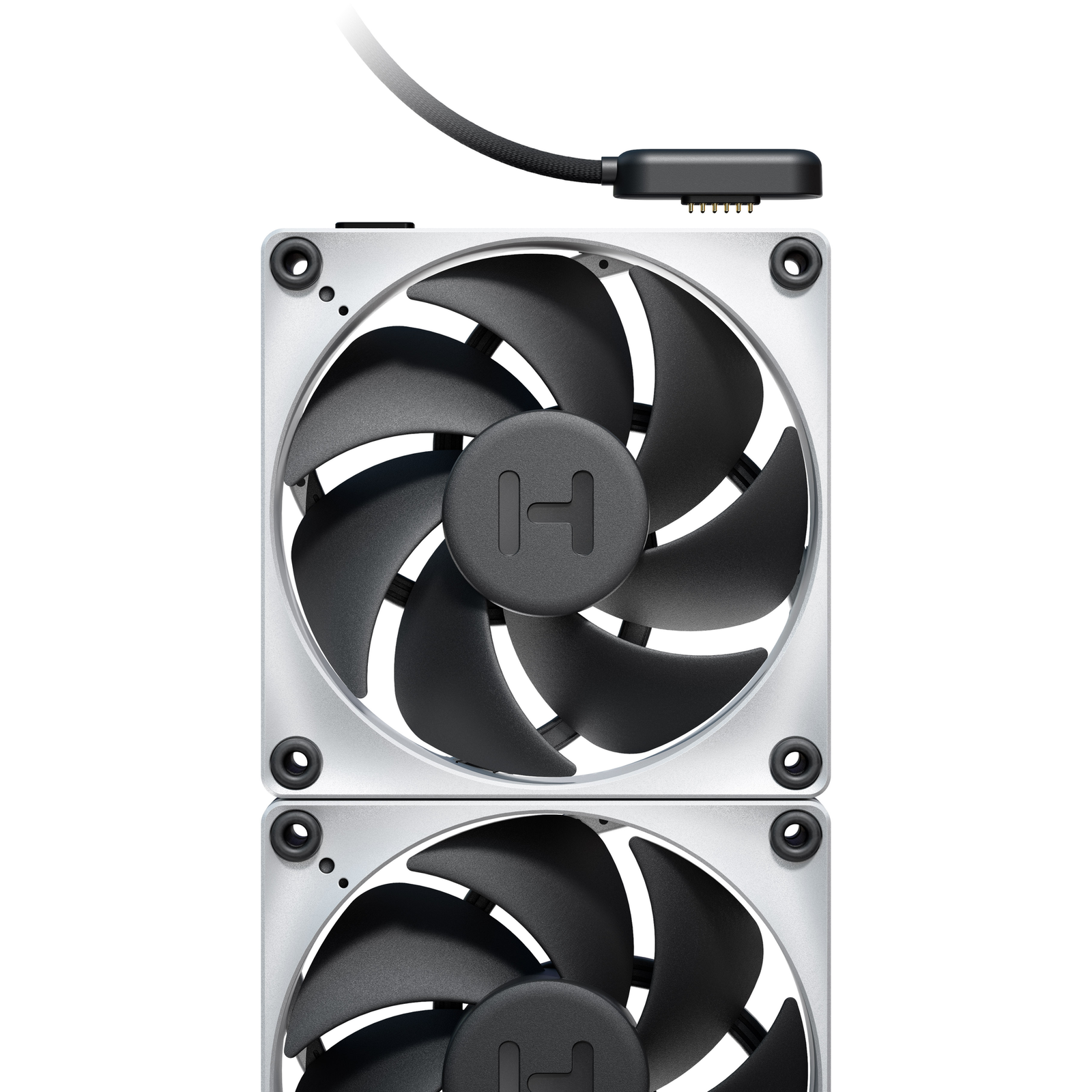 HYTE Set of 3 Thicc FP Case Fans with Nexus Controller 12cm (Black/White)