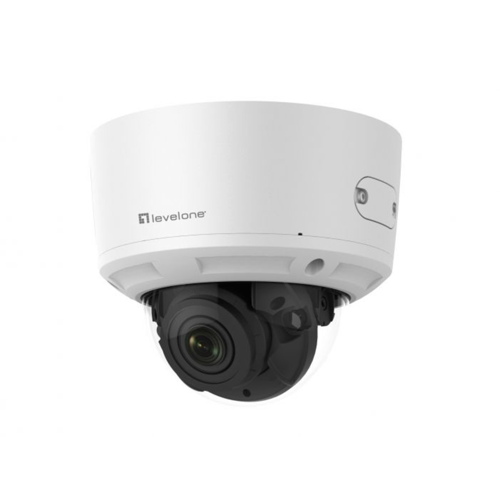LevelOne Gemini Zoom IP Camera 8-MP H.265 802.3af Poe IR LEDs Indoor-Outdoor Two-Way Audio