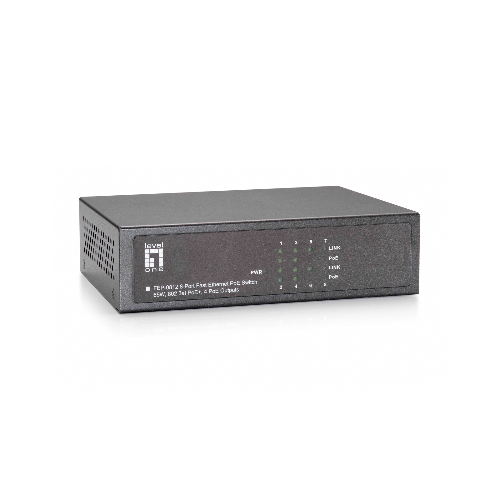 LevelOne Switch 8x FE FEP-0812 65W 4xPoE