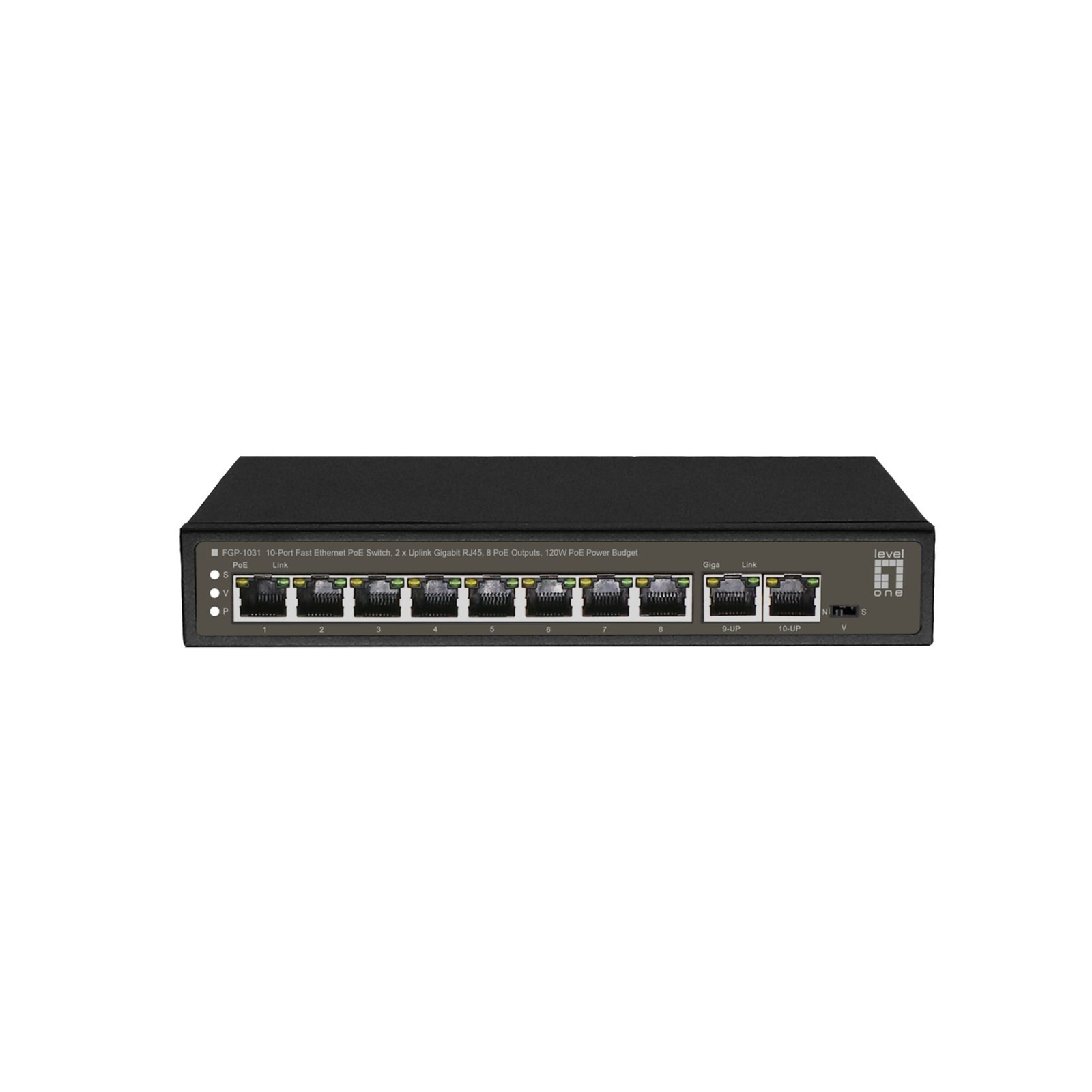 LevelOne Switch 8x FE FGP-1031 2xGE 120W 8xPoE+