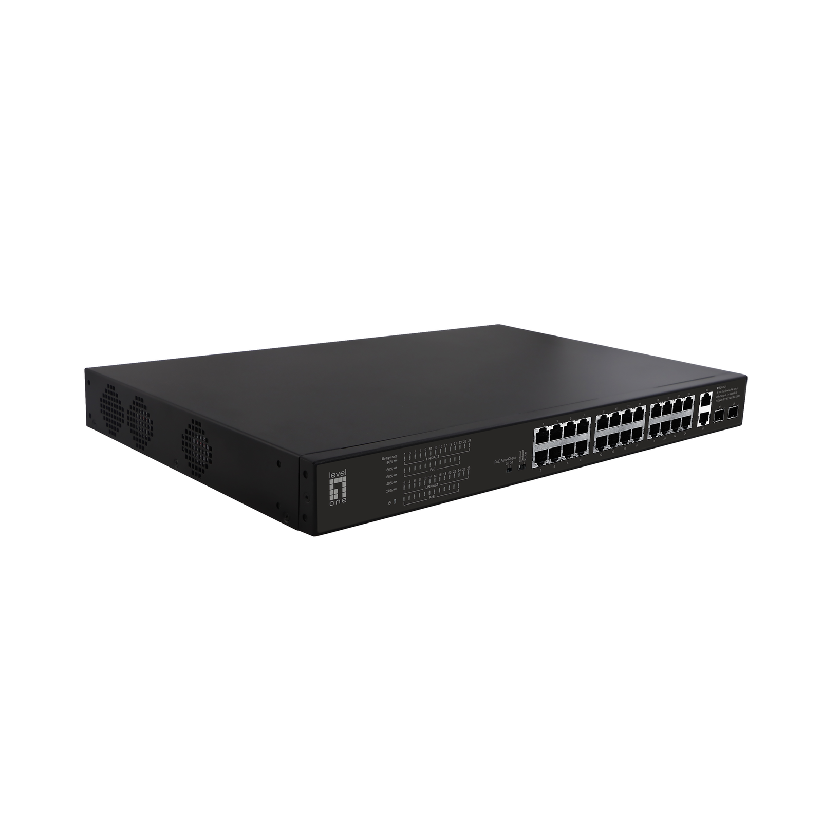 LevelOne Switch 24x FE FGP-2831 2xGE 2xGSFP 19