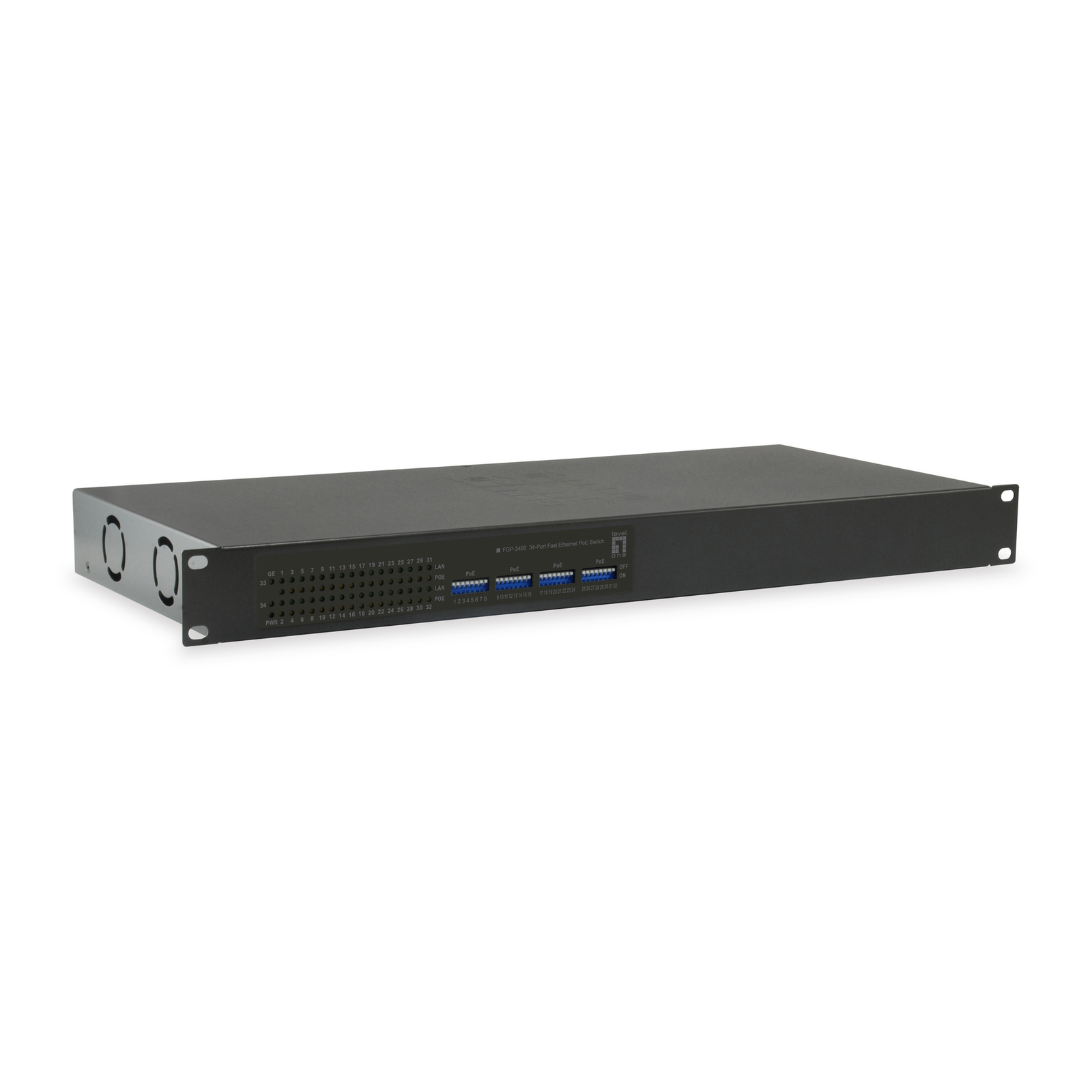 LevelOne Switch 34x FE FGP-3400W250 2xGE 19
