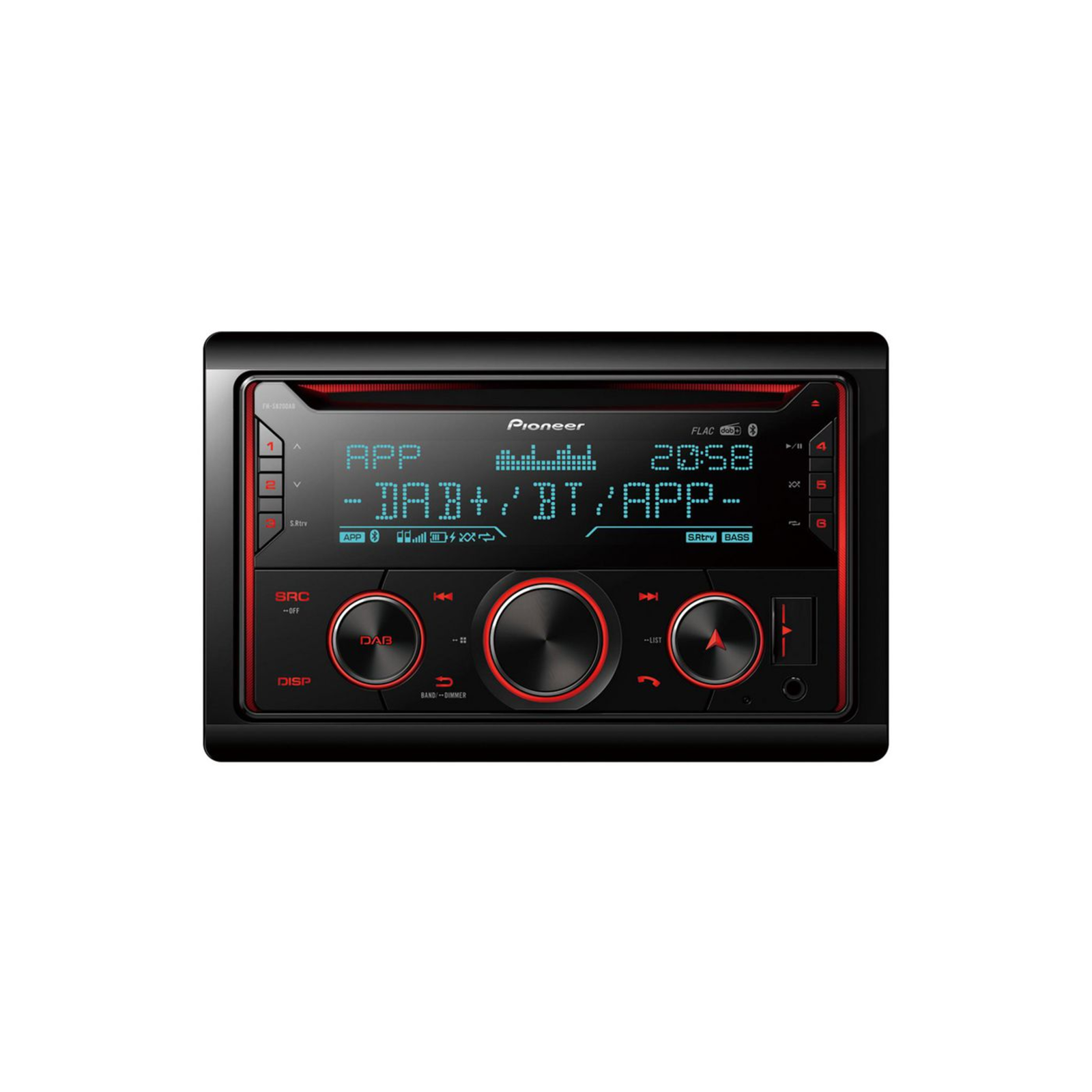 Pioneer FH-S820DAB Black 2 DIN 200 W 4.0 Channels 50 W CD CD-R CD-RW