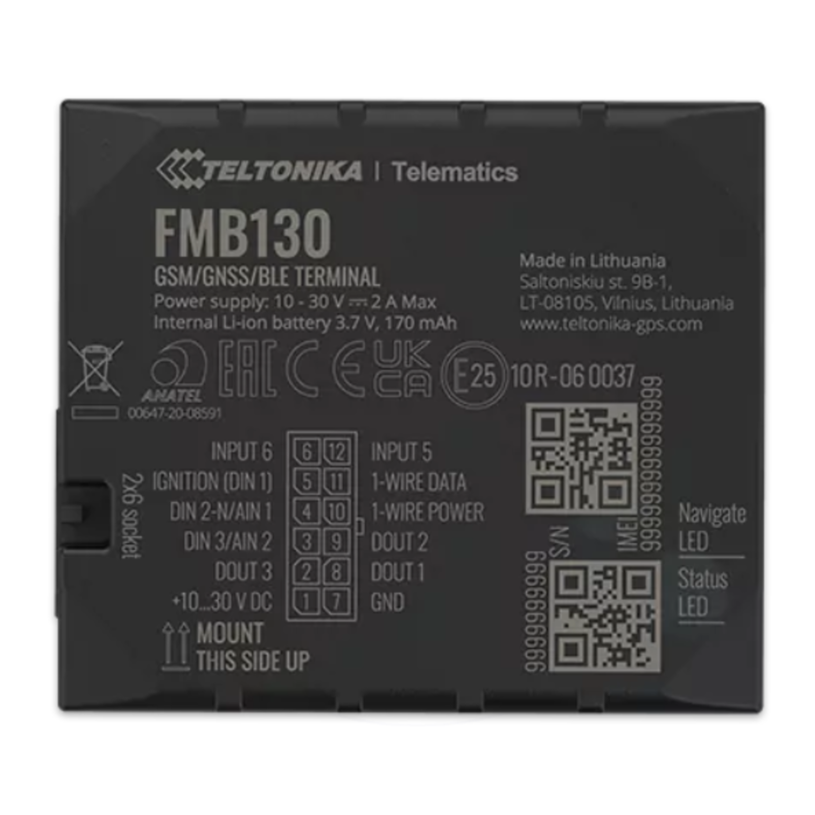 Teltonika FMB130 GPS/GLONASS/GALILEO/BeiDou/QZSS Tracking Device