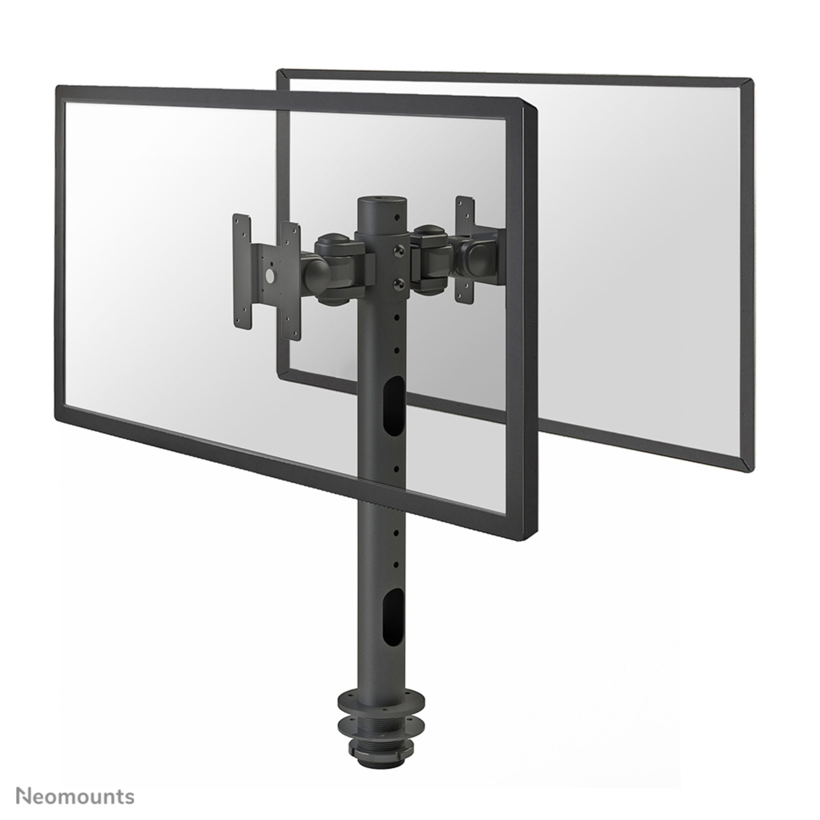 Neomounts 2-monitor Desk Mount 25.4cm 10inch 76.2cm 30inch Black Height Adjustable Tiltable