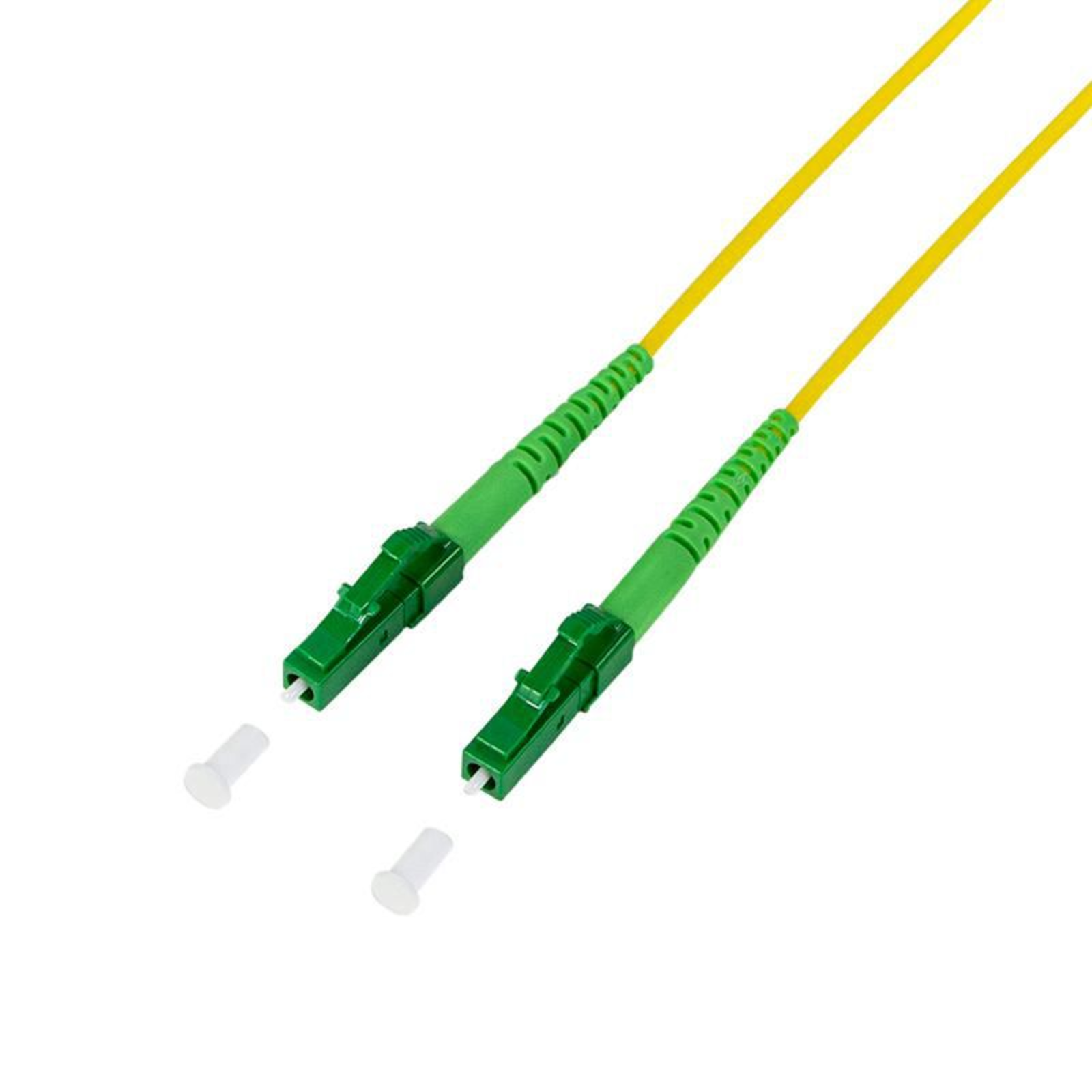 LogiLink Fibre Optic Patch Cable OS2 LC/APC to LC/APC Simplex Singlemode Yellow G.657.A2 3 M