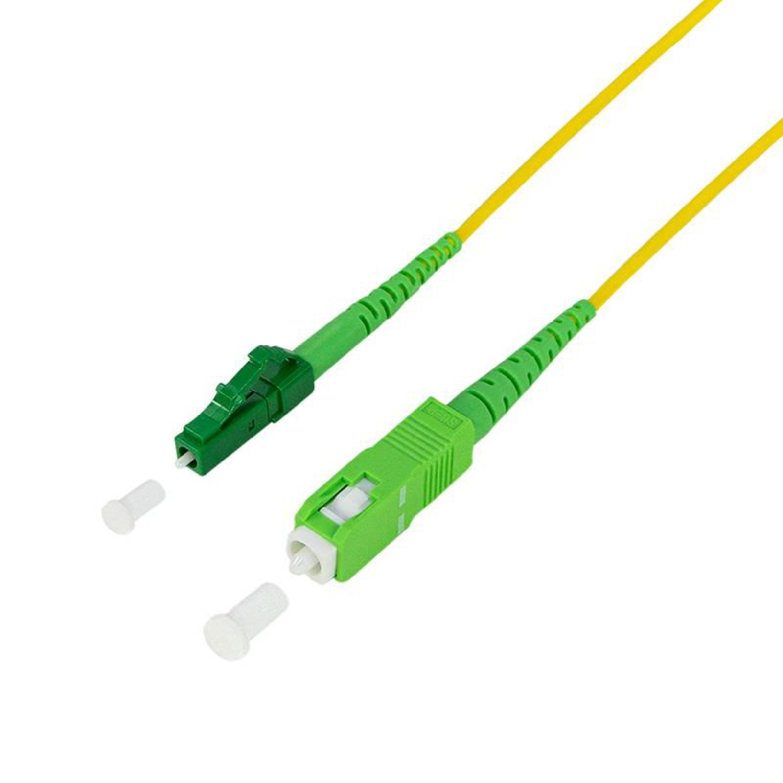 LogiLink Fibre Optic Patch Cable OS2 SC/APC to LC/APC Simplex Singlemode Yellow G.657.A2 2 M