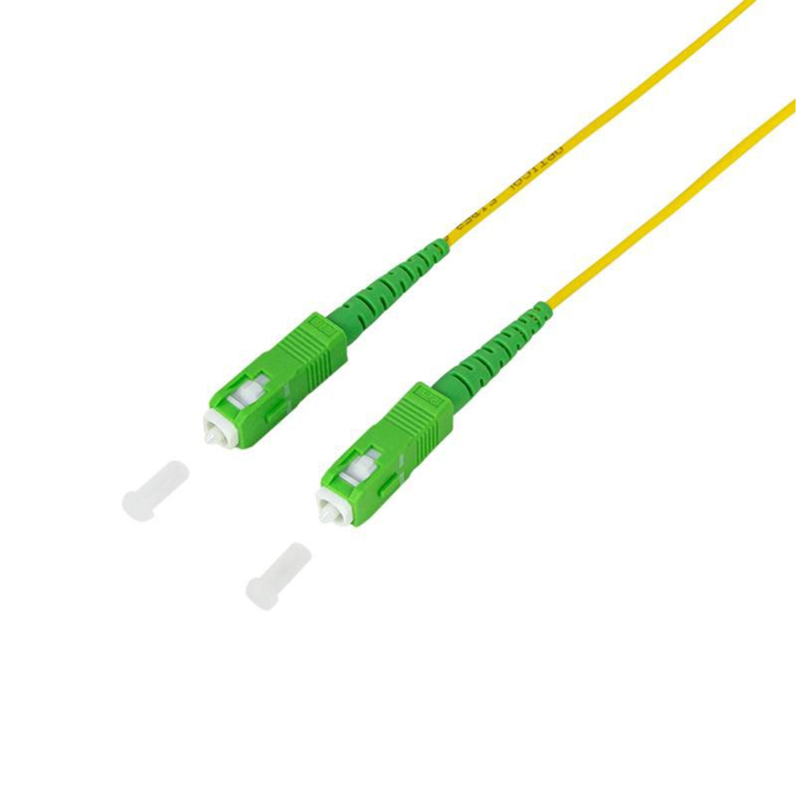 LogiLink Fibre Optic Patch Cable OS2 SC/APC to SC/APC Simplex Singlemode Yellow G.657.A2 2 M