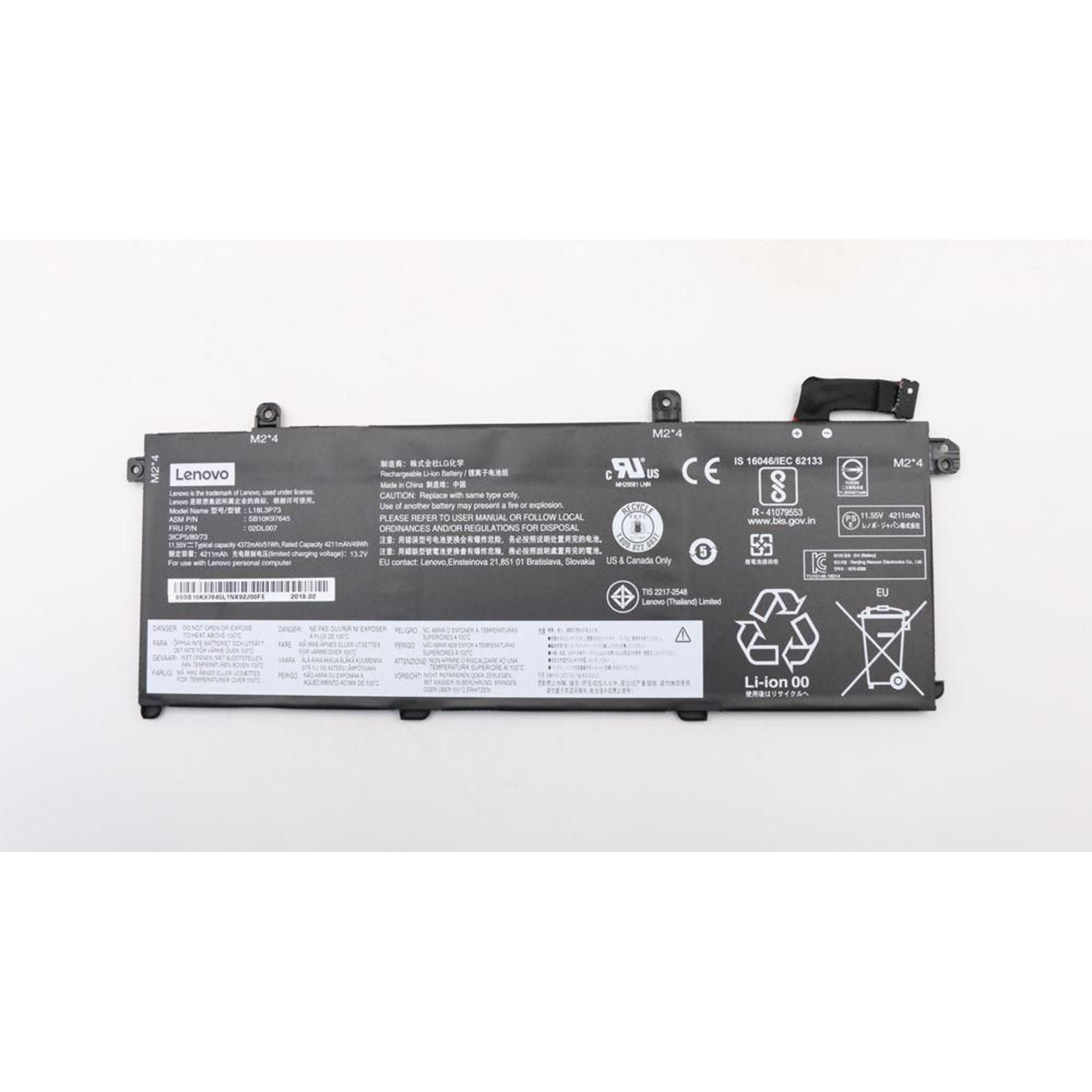 Lenovo Internal,3c,50Wh,LiIon,SMP (FRU02DL008)