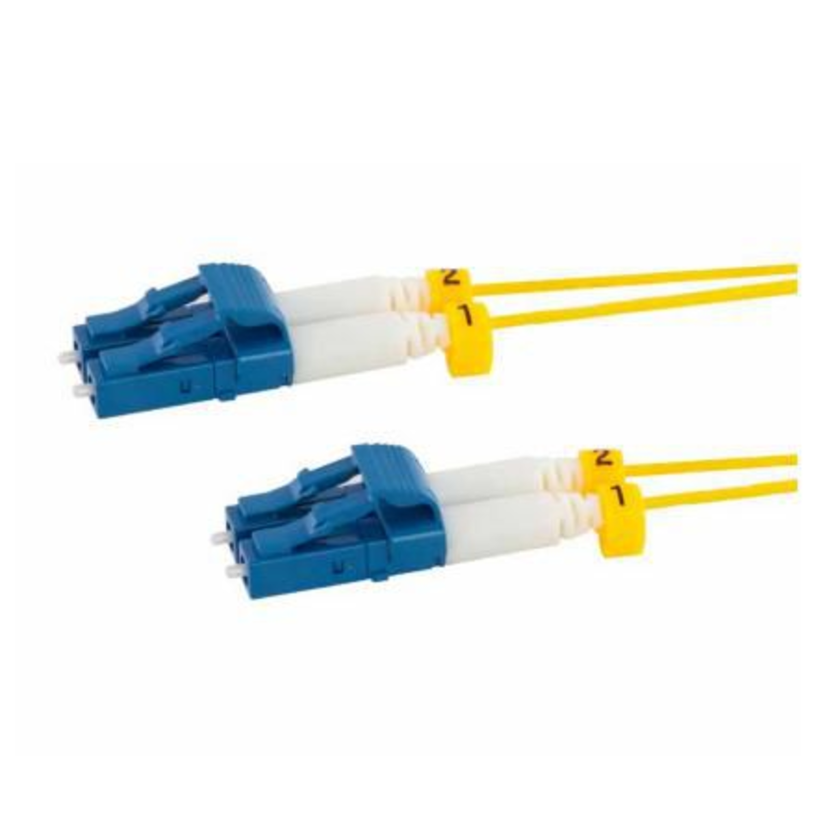 LogiLink Fibre Optic Slim Patch Cable OS2 LC-LC Duplex Single Mode Yellow 2 M