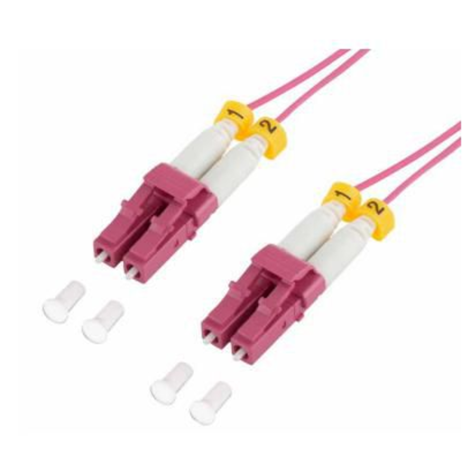 LogiLink Slim Fibre Optic Patch Cable OM4 LC-LC Duplex Erica Violet 3 M
