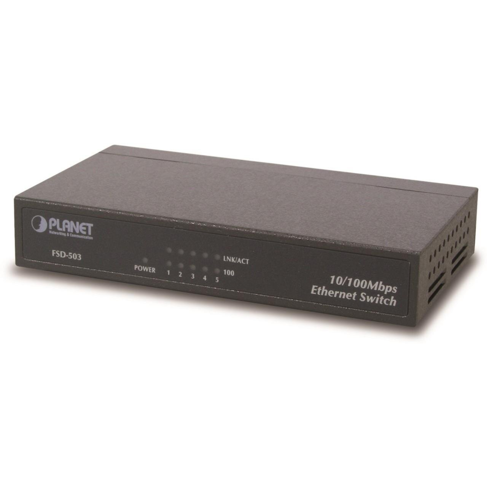 PLANET 5-Port 10/100Mbps Fast Ethernet Switch Metal