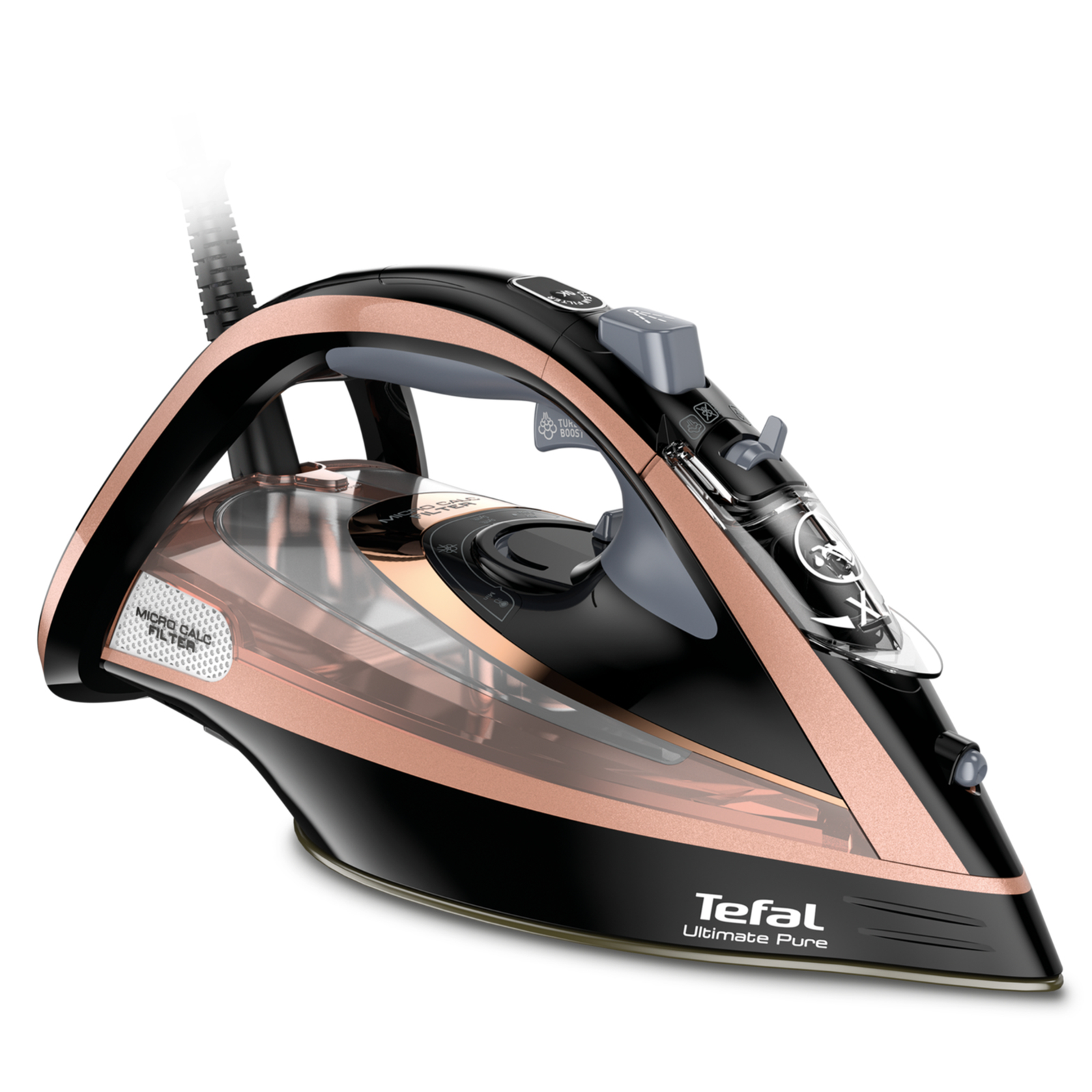 Tefal Ultimate Pure FV9845E0 Steam Iron 3200W Black Yellow